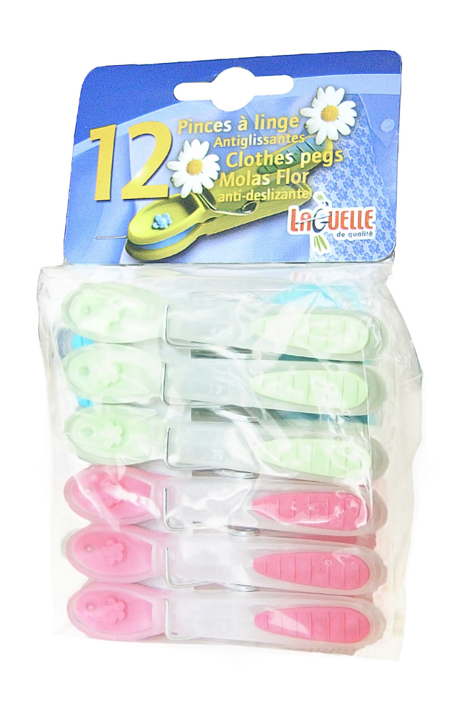 【送料無料】南海通商 Laguelle 花柄ピンチ OR/BL/GR/PK 12pcs 0101-015
