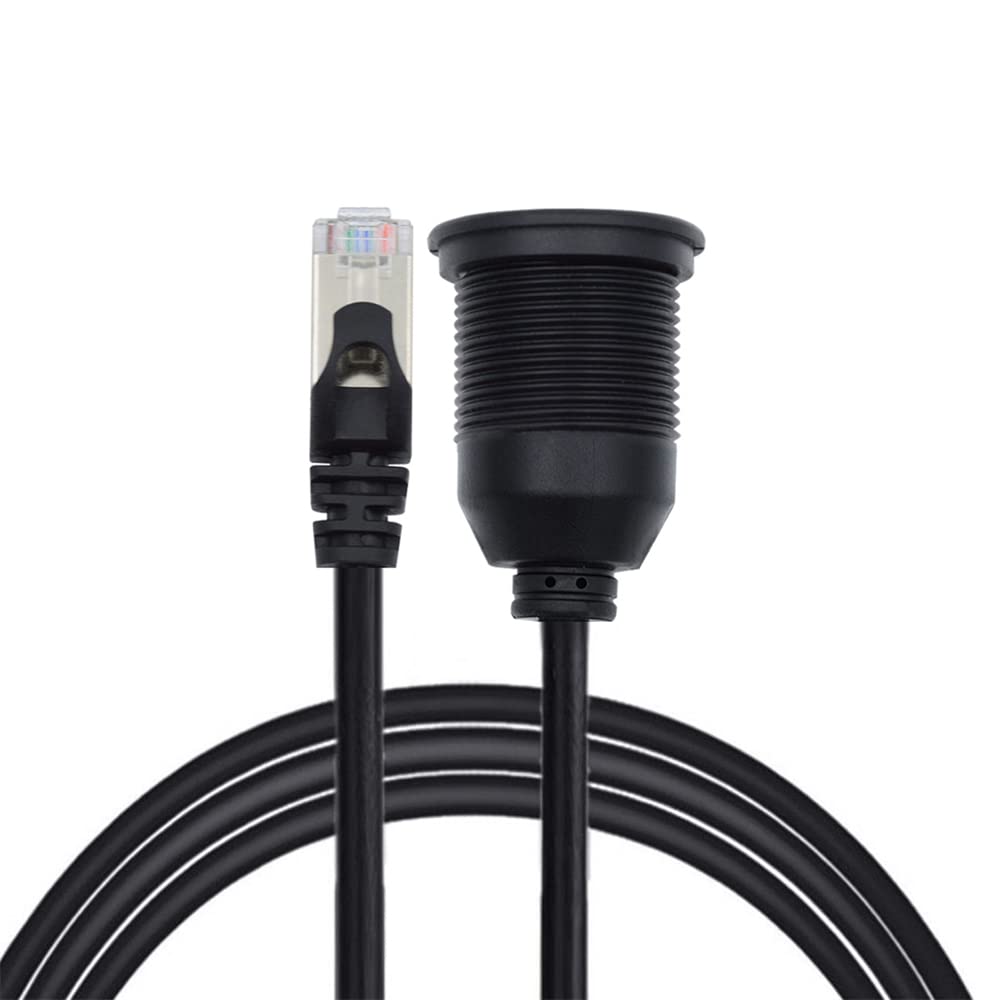 【送料無料】NFHK 1m の防水ちり止めねじロック CAT6 RJ45 男性から女性 LAN イーサネット ネットワー..