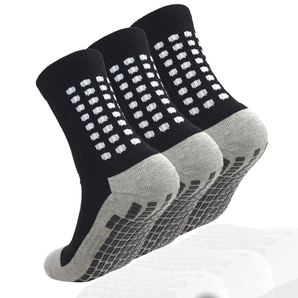 【送料無料】[AOIREMON] スポーツソックス 3足セット サッカーソックス 耐久性 男女兼用 滑り止め加工 ..
