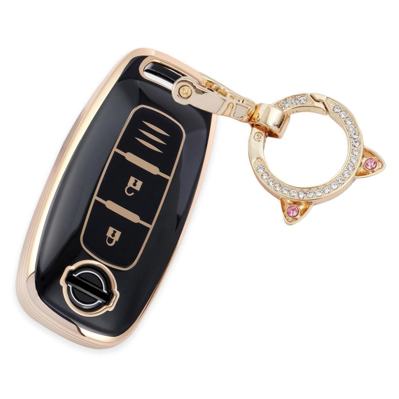 【送料無料】[ZANEKO] 新型 エクストレイルキーケース適合日産サクラキーカバーアリアスマートキーケース(ブラック)