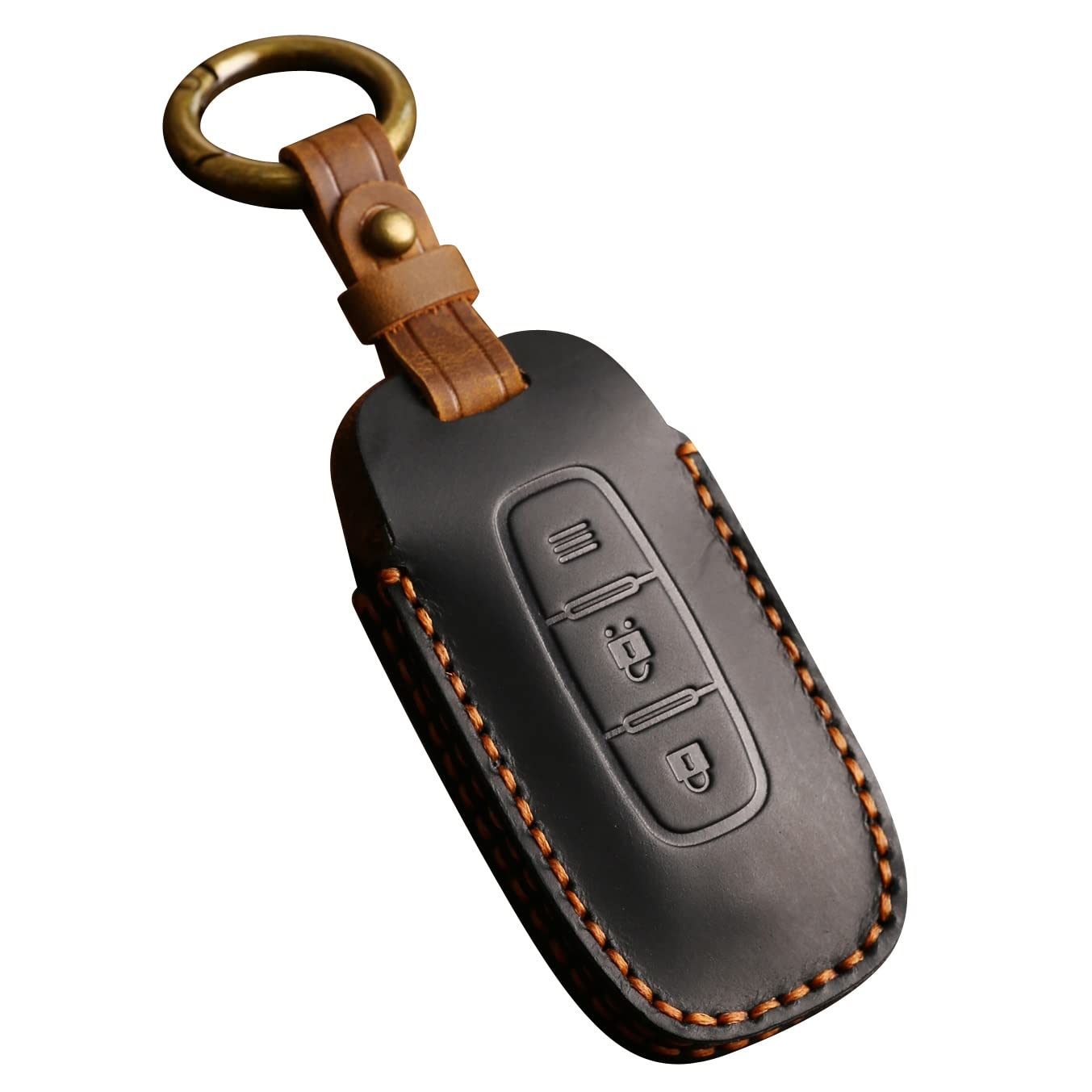 【送料無料】[YANMW] サクラキーケース適合日産アリア 新型 エクストレイルスマートキーケースキーカバー 本革(黒)