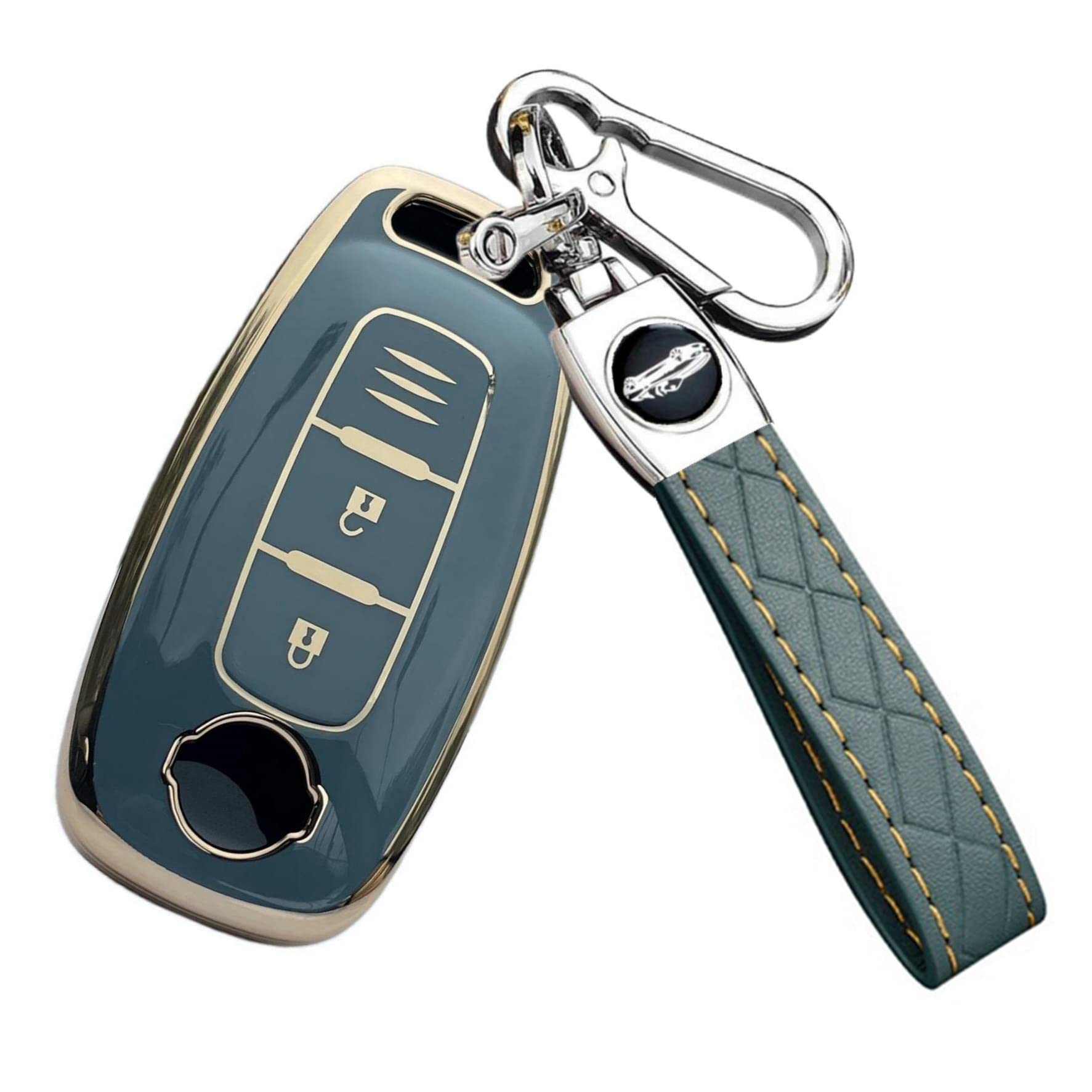 【送料無料】[YANMW] サクラキーケース適合日産アリア キーカバー新型 エクストレイルスマートキーケース TPU(ブルー)