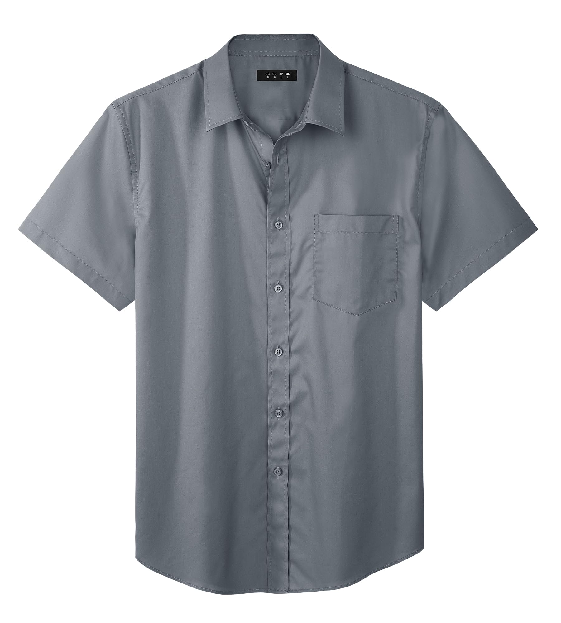 【送料無料】[KEFITEVD] ドレスシャツ 綿 シャツ ボタンアップ ドライシャツ 半袖 通気 襟付き ビジネ..