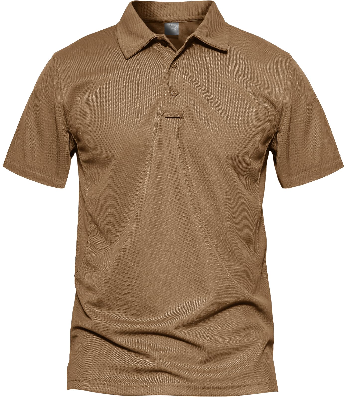 【送料無料】[KEFITEVD] ビジネス ポロ メンズ 半袖 速乾 ゴルフウェア 夏 テニスウェア ドライtシャツ 冷感 作業着 登山 トレッキング ポロシャツ 茶色 JP 2XL