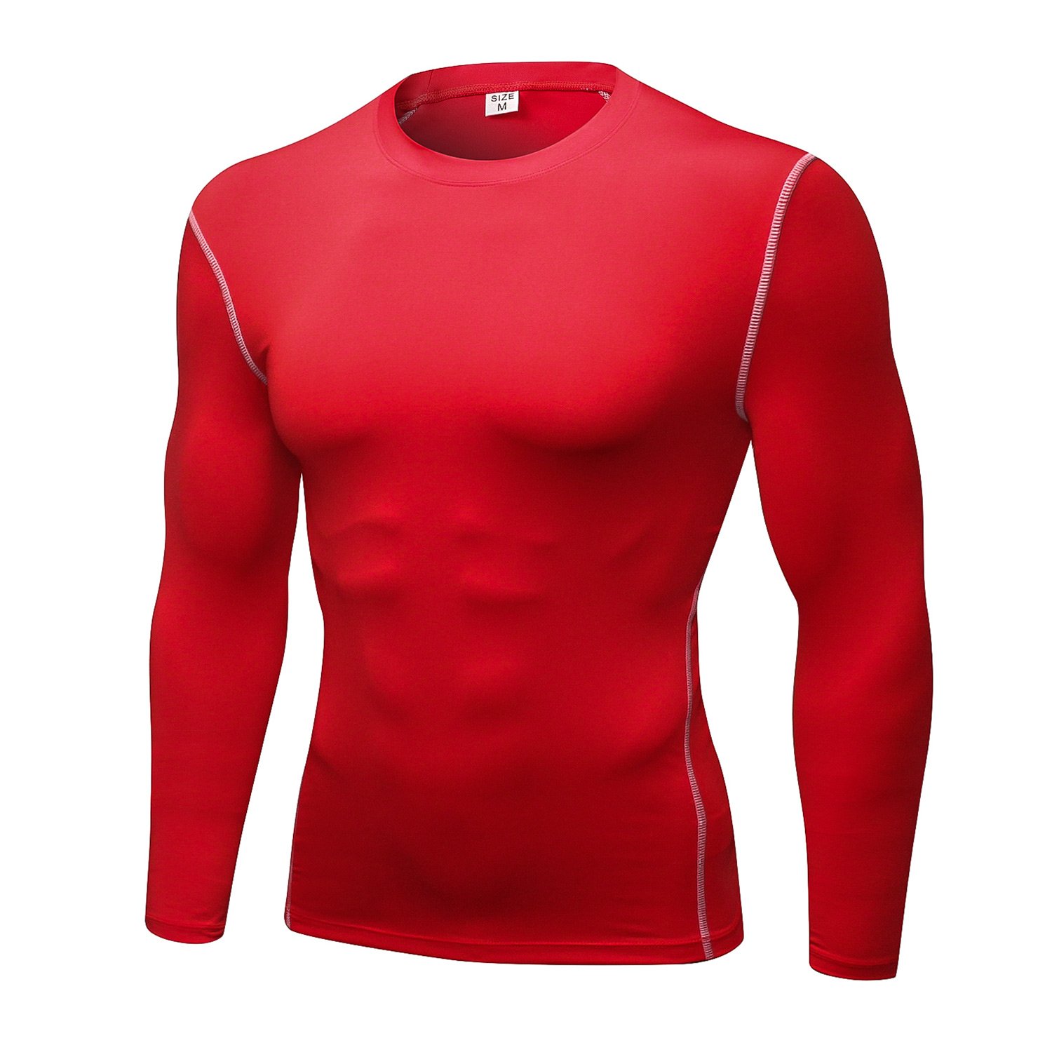 【送料無料】sillictor コンプレッション トップス メンズ 長袖 パワーストレッチ アンダー シャツ コンプレッション ウェア [UVカット + 吸汗速乾] yc1019レッド M