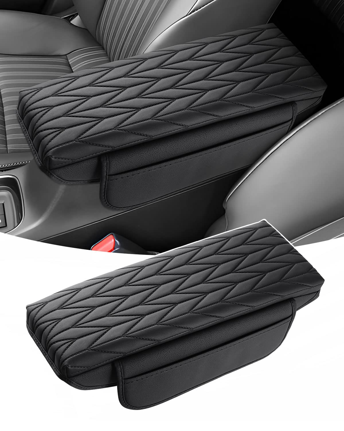 【送料無料】LIMSTYLE 新型 ハリアー80系 アームレストクッション アームレストカバー 専用アクセサリー 80ハリアー 内装パーツ R2.06〜現行 アームレストパッド コンソールボックス保護 両サイドポケット付き キーケース 肘掛け 肘置き 疲労減少 小物入れ カスタムパー