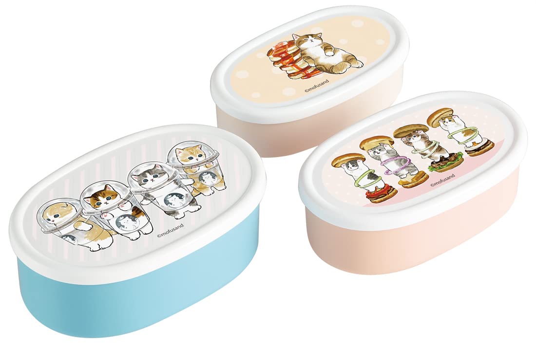 【送料無料】スケーター(Skater) 弁当箱 モフサンド 860ml 3個組 シール容器 保存容器 ...