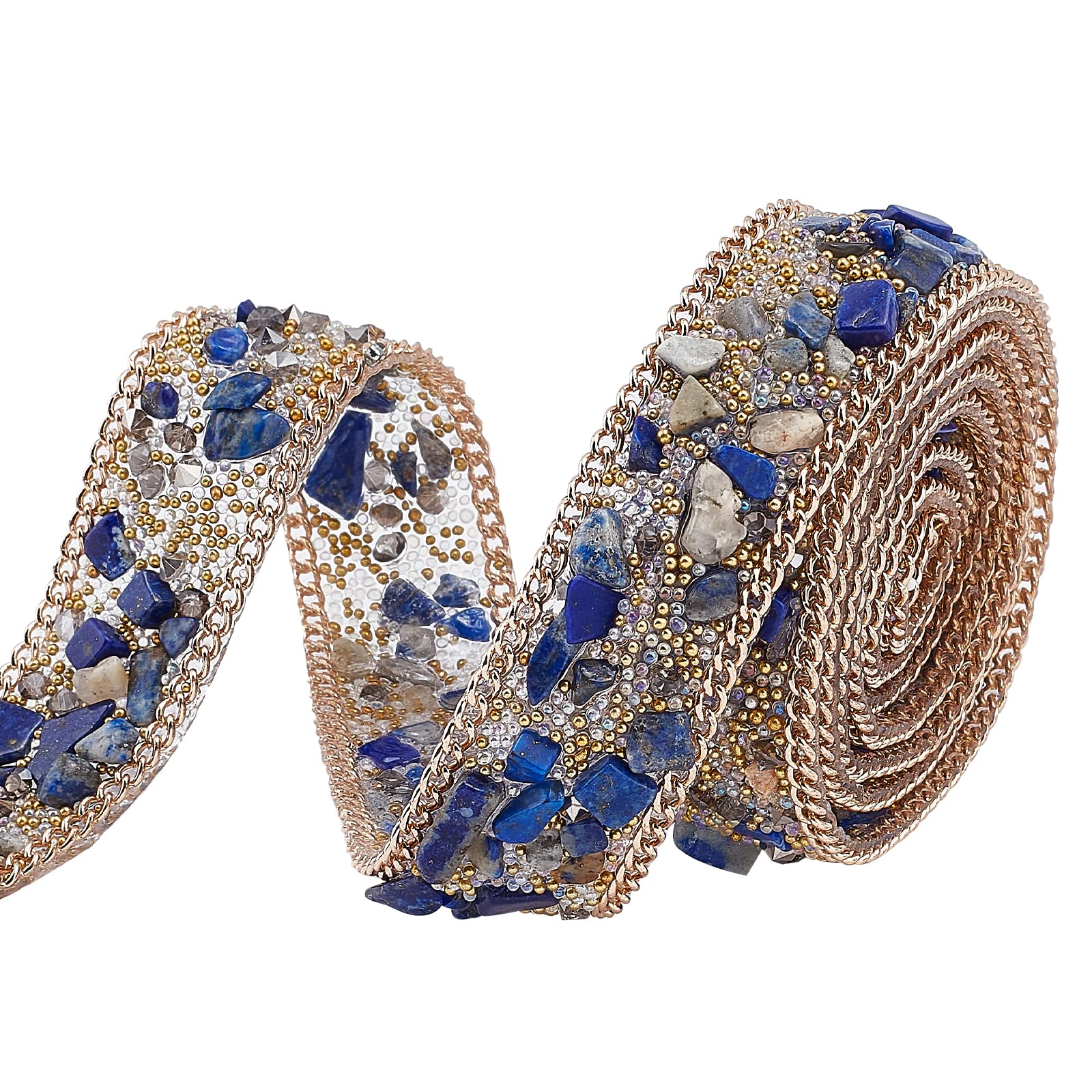 【送料無料】PH PandaHall ラインストーンリボン 幅20mm 長さ1m アイロン ラインストーン シート 縫製..