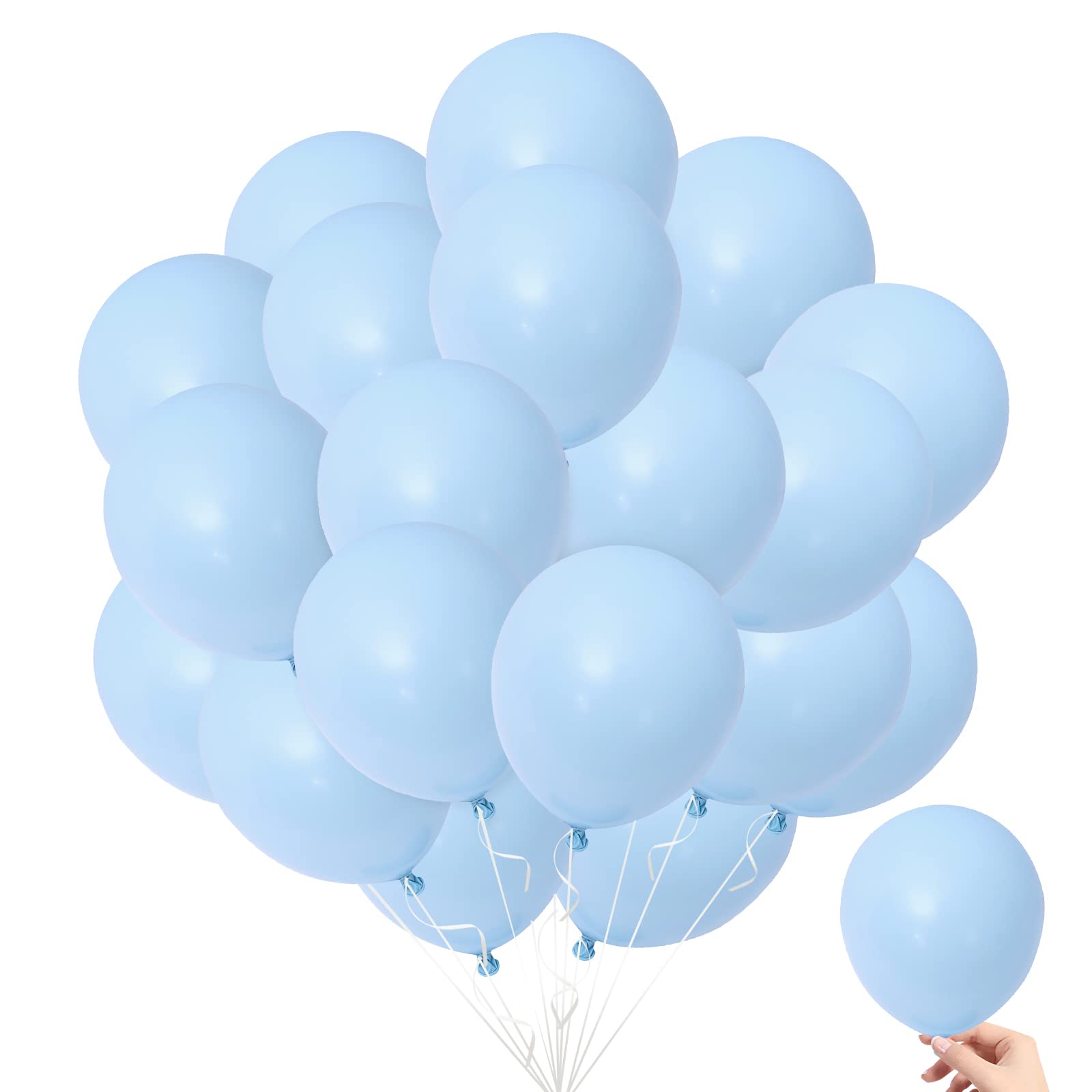 【送料無料】BTZO 風船 バルーン 50個入 5インチ ラウンド マカロンカラー 小さめ ミニ スモール バルーンアート 飾り付け 誕生日 結婚式 パーティー お祭り お祝い 文化祭 イベント ブルー