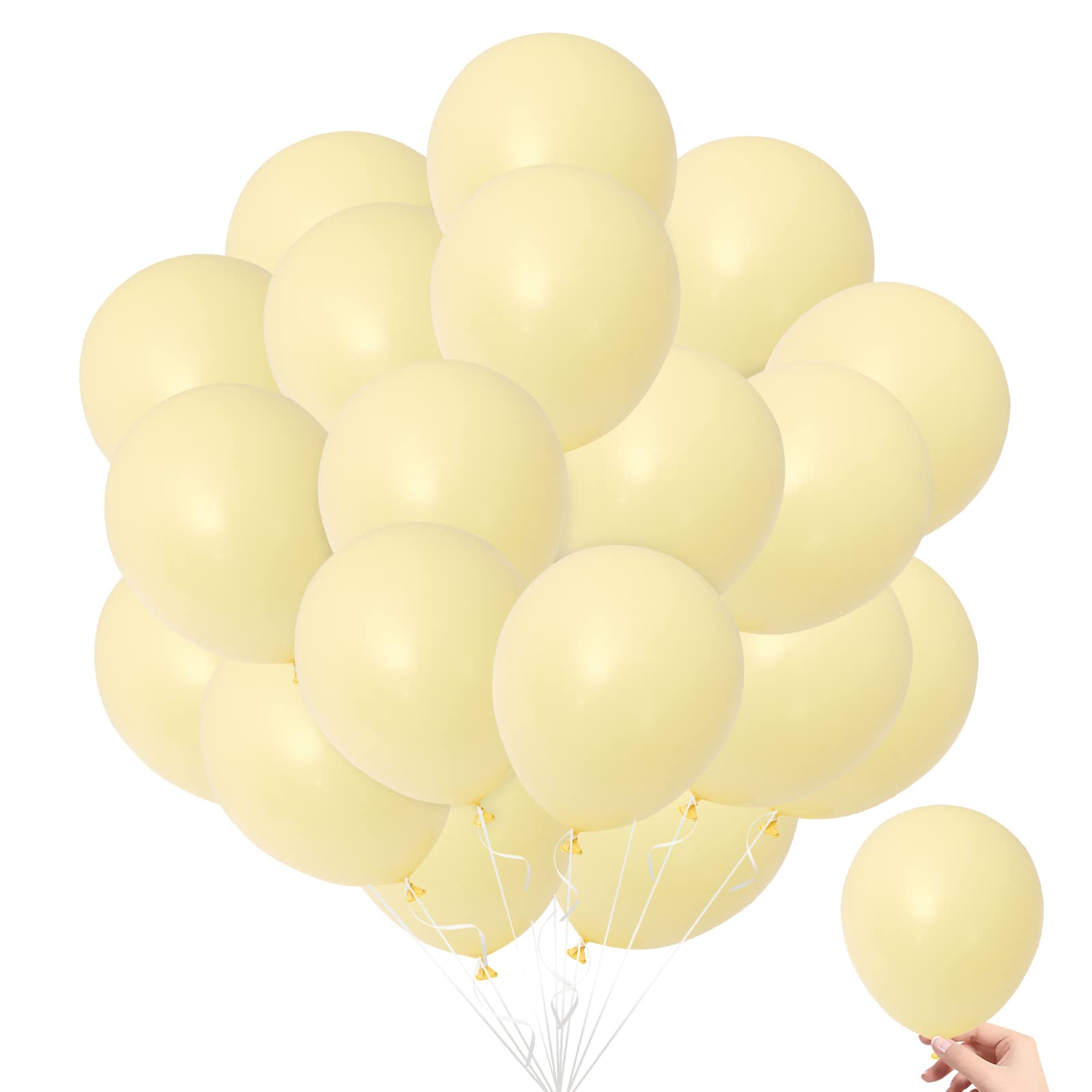 【送料無料】BTZO 風船 バルーン 50個入 5インチ ラウンド マカロンカラー 小さめ ミニ スモール バルーンアート 飾り付け 誕生日 結婚式 パーティー お祭り お祝い 文化祭 イベント イエロー