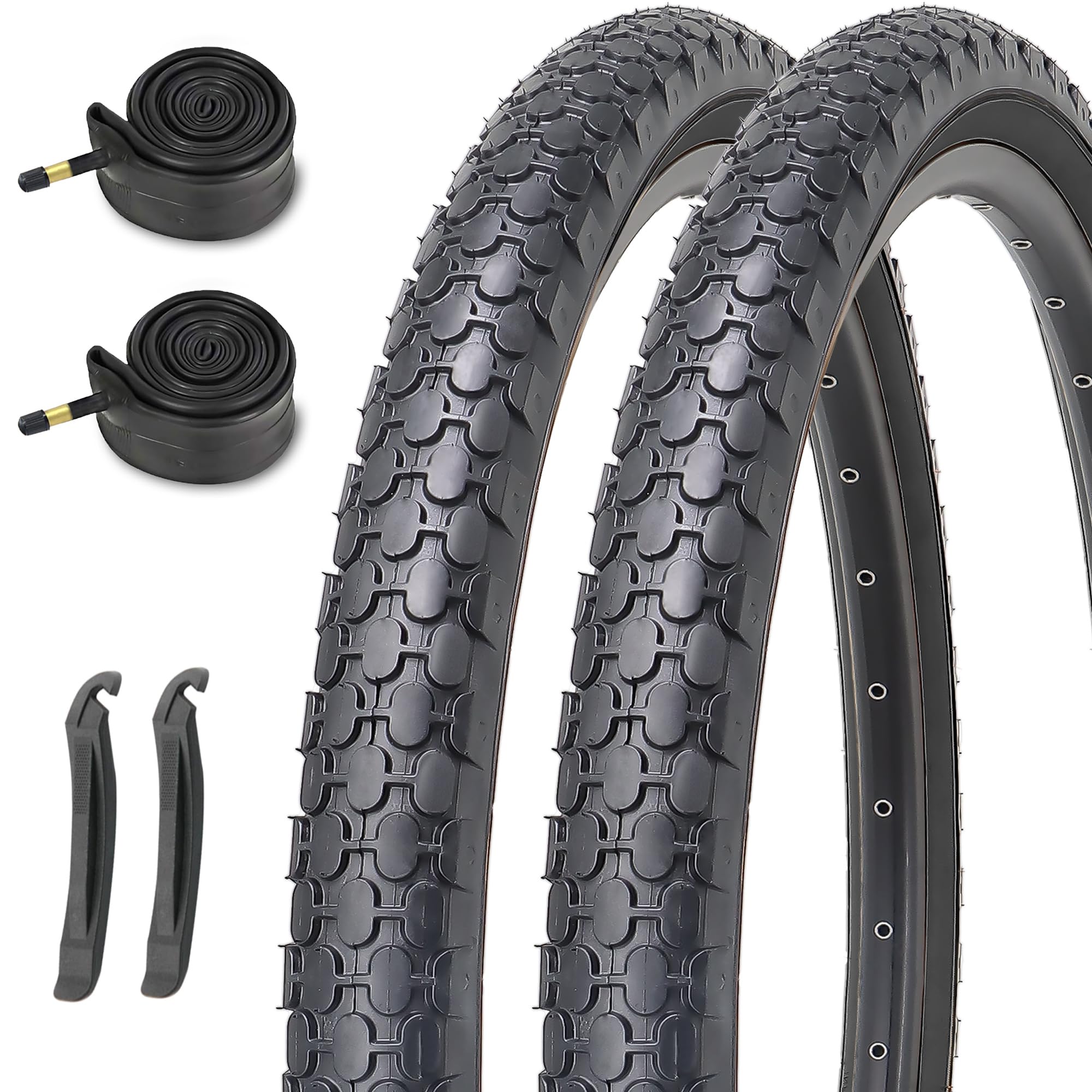 【送料無料】MOHEGIA 2組セット 26インチ 自転車タイヤ: 26×2.125インチ 57-559mm 全地形車用タイヤ(ク..