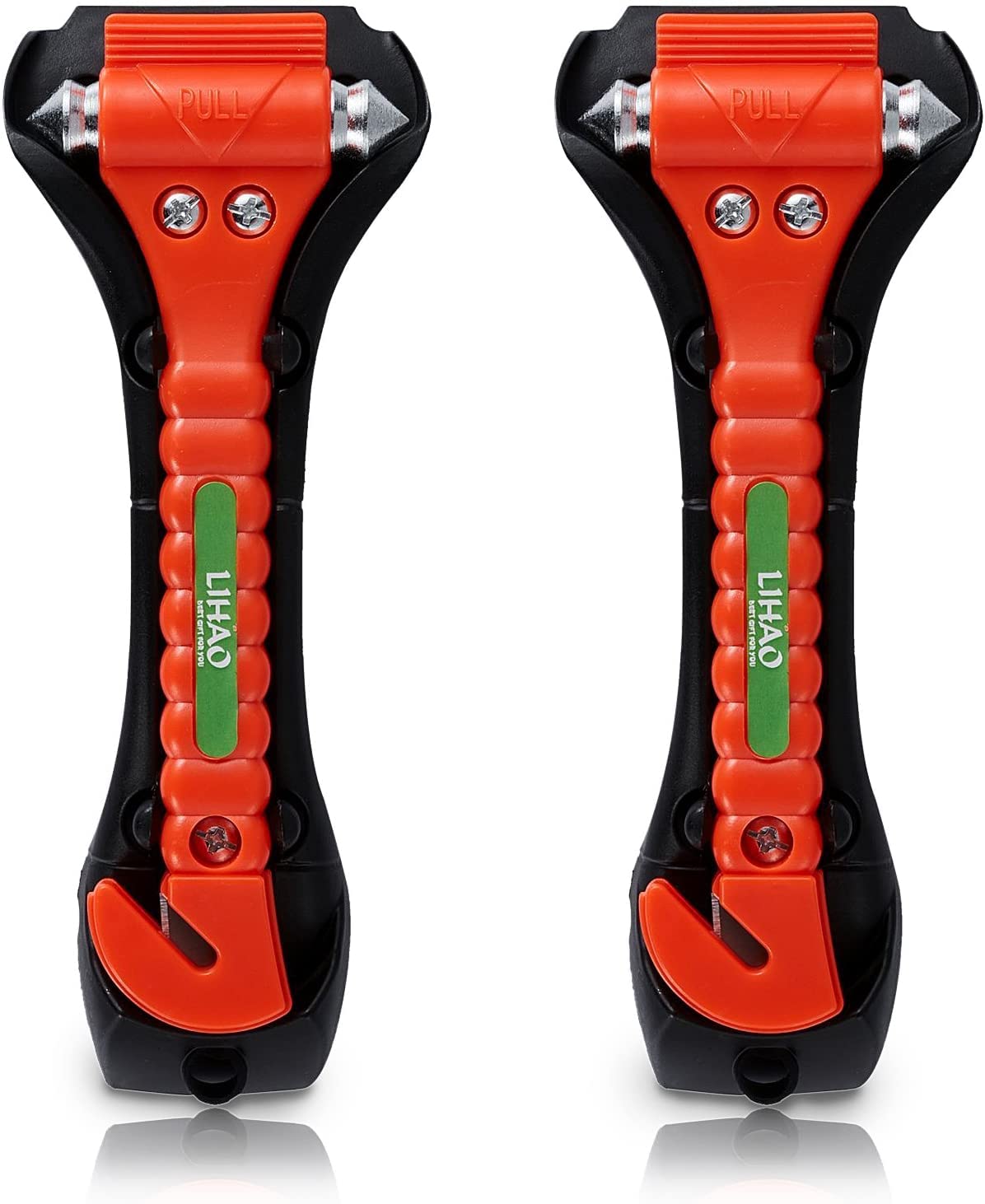 【送料無料】LIHAO レスキューハンマー 脱出用ハンマー 車 ハンマー 2個セット 固定ホルダー付き 緊急..