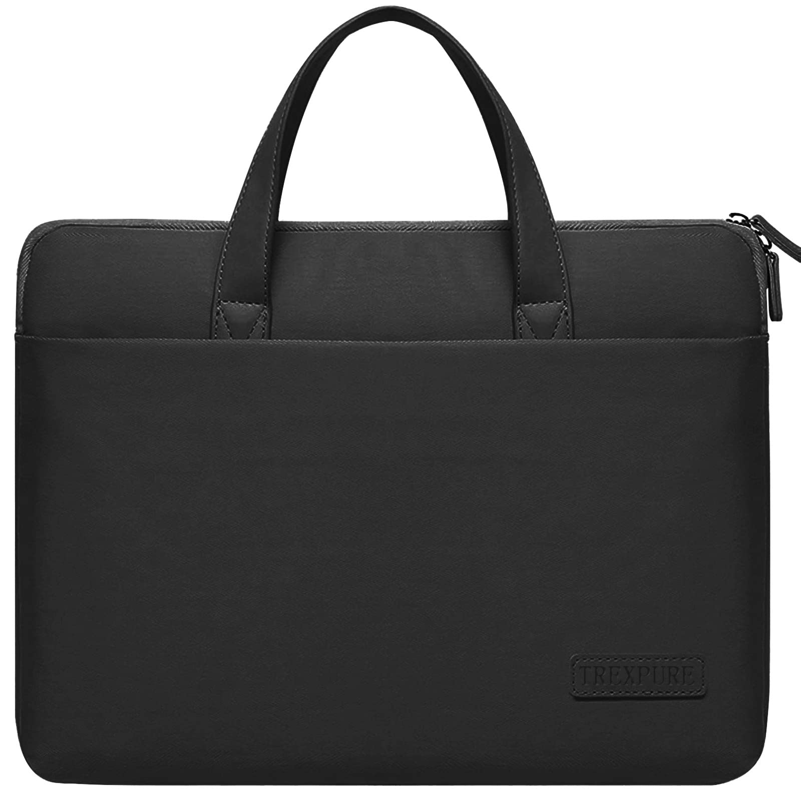 【送料無料】TREXPURE パソコンバッグ PCバッグ パソコンケース−無地 - jxi137 手提げ 肩掛け シンプル 撥水 軽量 耐衝撃 (15.6-16.1インチのPC(外寸：42.5cm*30cm*7cm), ブラック)