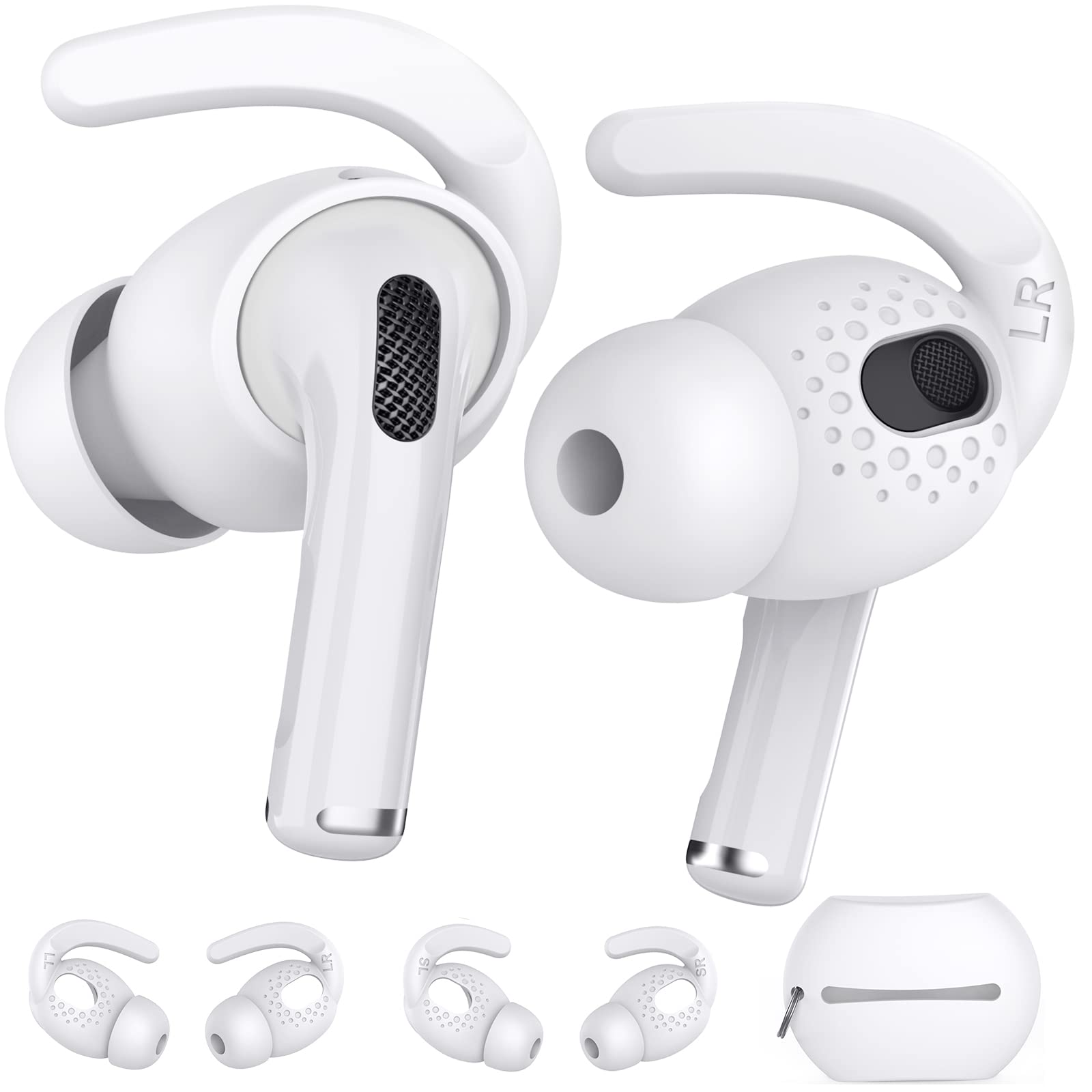 【送料無料】AhaStyle AirPods 3 用イヤーピース ズレ解消 音質向上 収納ケース付き AirPods 3適用(大+小、ホワイト)