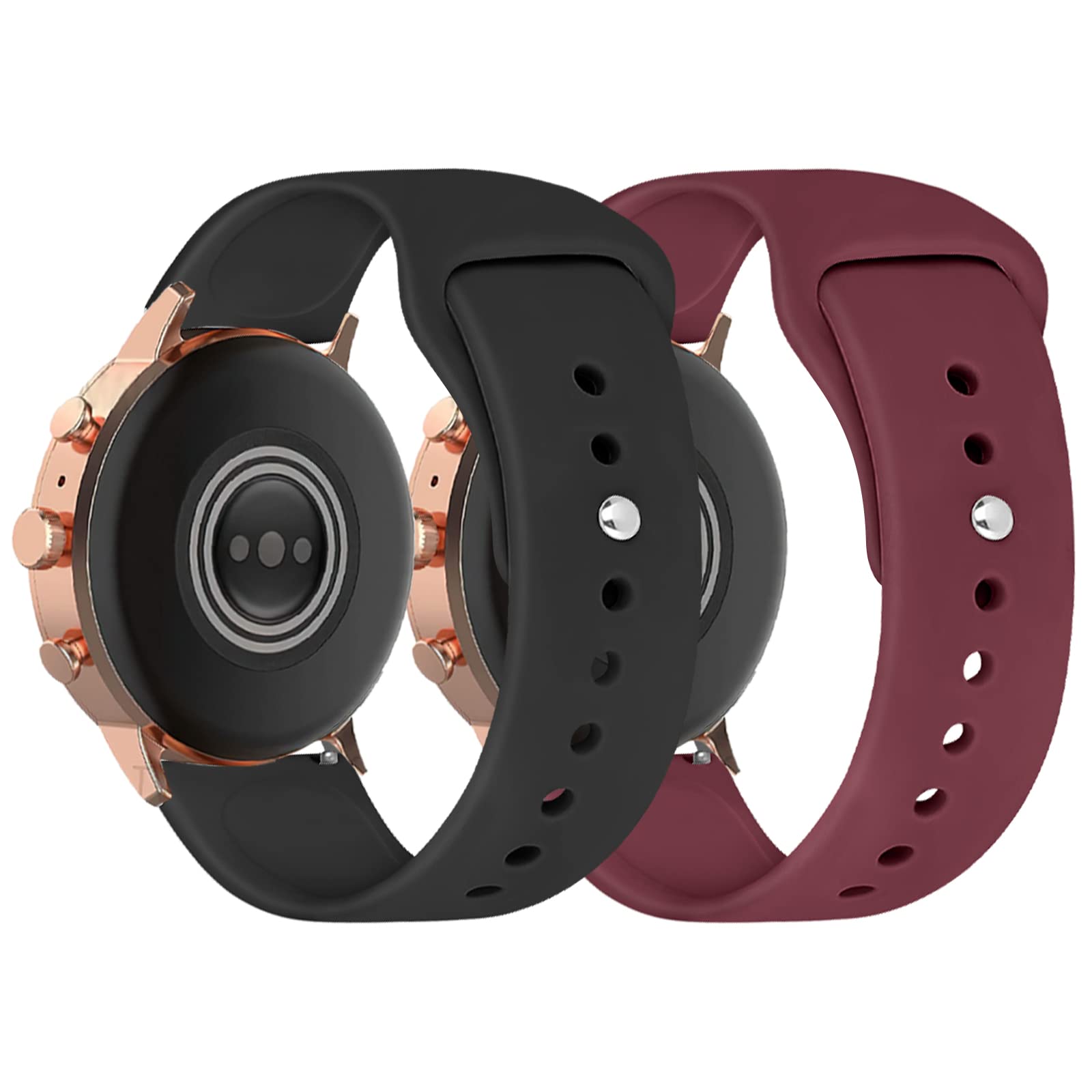 【送料無料】[Huamanlou] ユニバーサル時計バンド 22mm 20 mm 18mm 16mm ベルトワイドシリコンストラップの交換、コンパチブル Garmin 、Samsung、Huawei、その他のスマートウォッチの男性と女性のためのクイックリリーススポーツシリコンストラップ