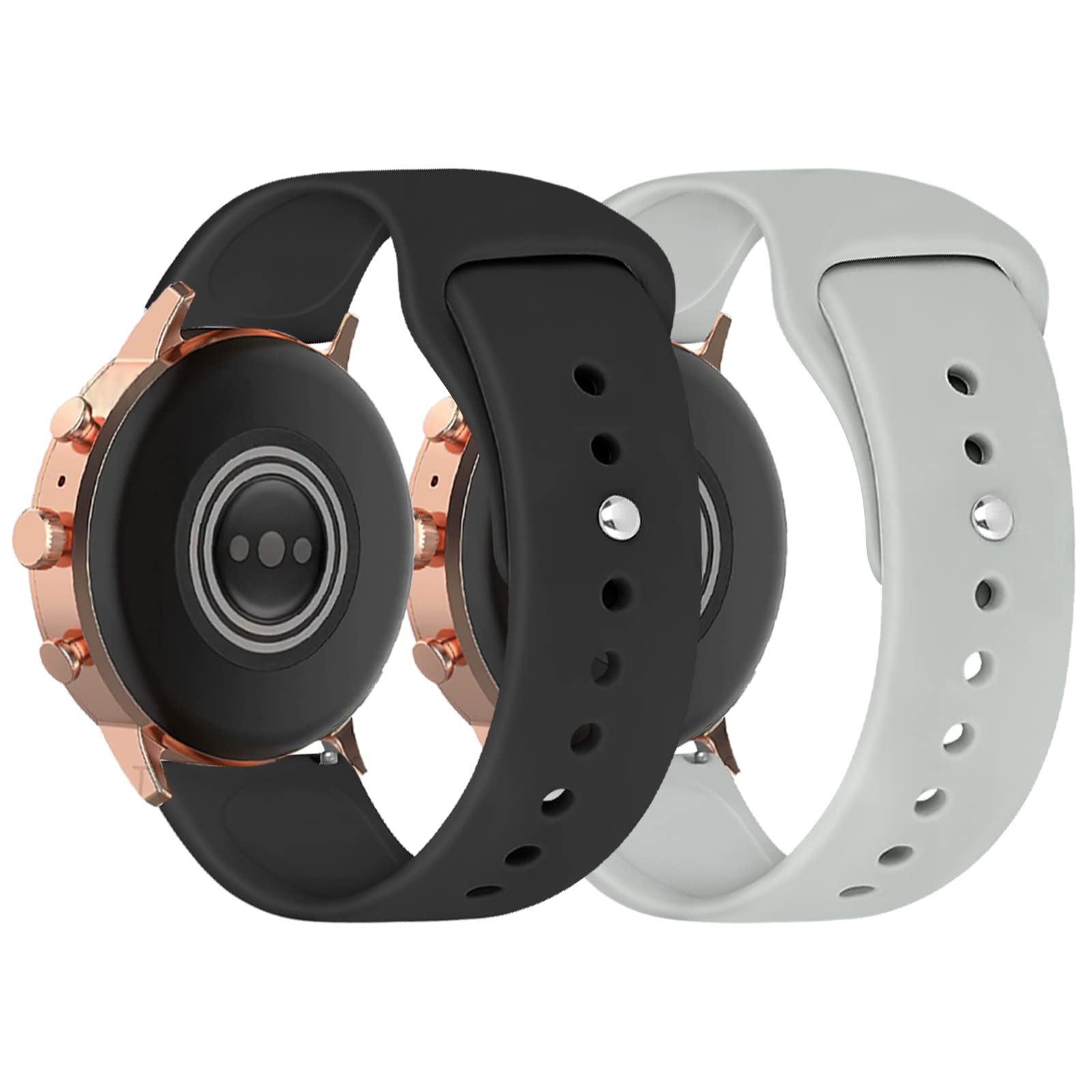 【送料無料】[Huamanlou] ユニバーサル時計バンド 22mm 20 mm 18mm 16mm ベルトワイドシリコンストラップの交換、コンパチブル Garmin 、Samsung、Huawei、その他のスマートウォッチの男性と女性のためのクイックリリーススポーツシリコンストラップ