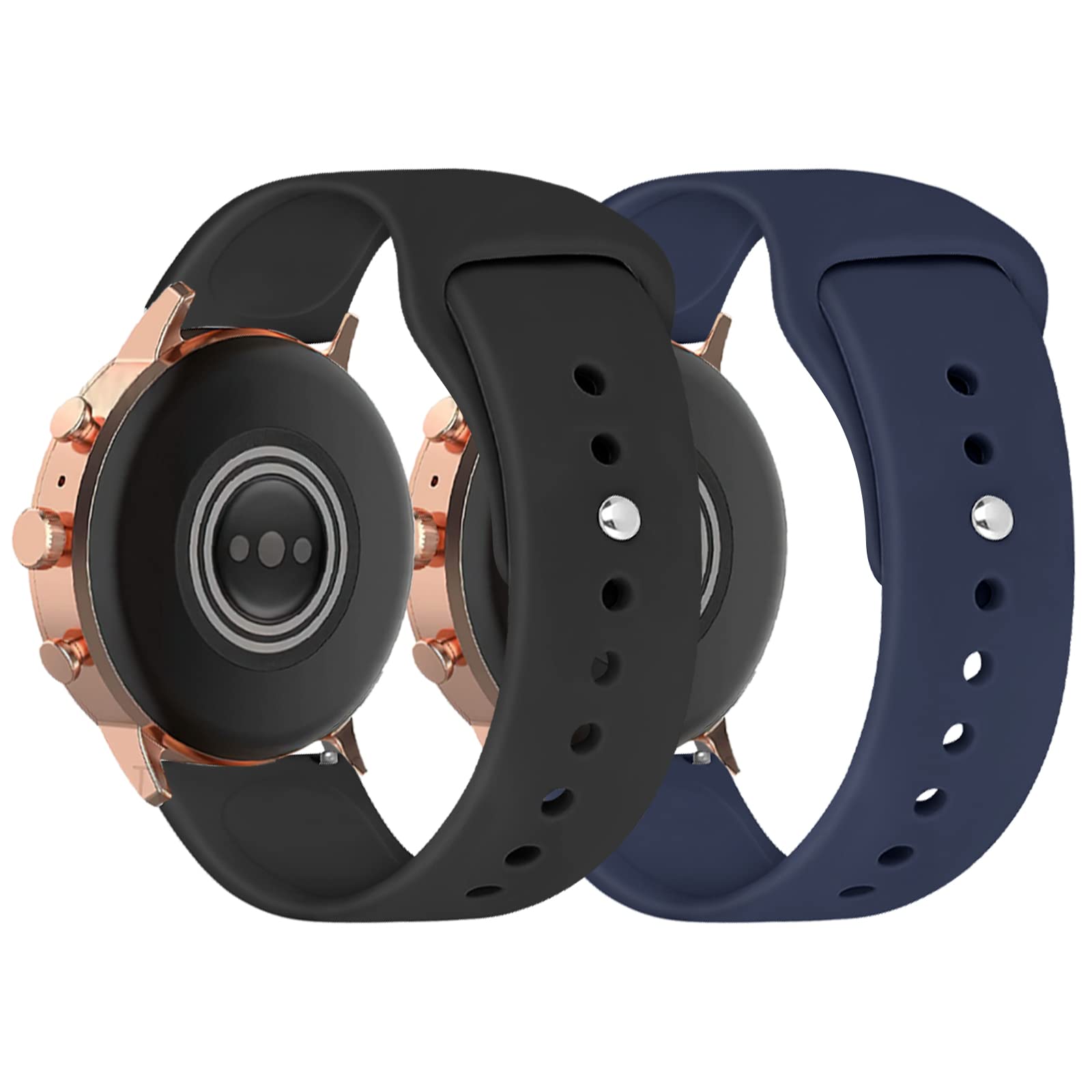 【送料無料】[Huamanlou] ユニバーサル時計バンド 22mm 20 mm 18mm 16mm ベルトワイドシリコンストラップの交換、コンパチブル Garmin 、Samsung、Huawei、その他のスマートウォッチの男性と女性のためのクイックリリーススポーツシリコンストラップ