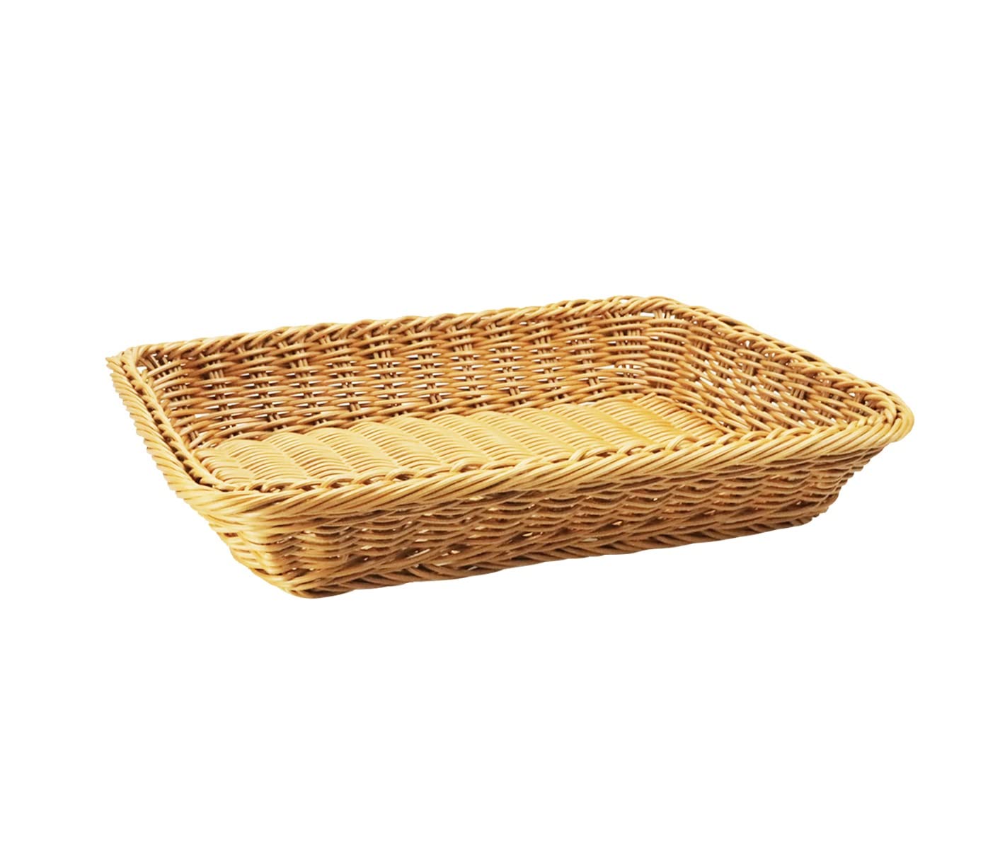 【送料無料】siawadeky 藤編みトレー 収納バスケット かご 洗えるバスケット バスケット おしゃれ 藤トレー 工芸品 小物収納 雑貨収納 家庭 雑貨店 PPラタン 長方形 浅型 洗える 卓上収納 35*25*7cm