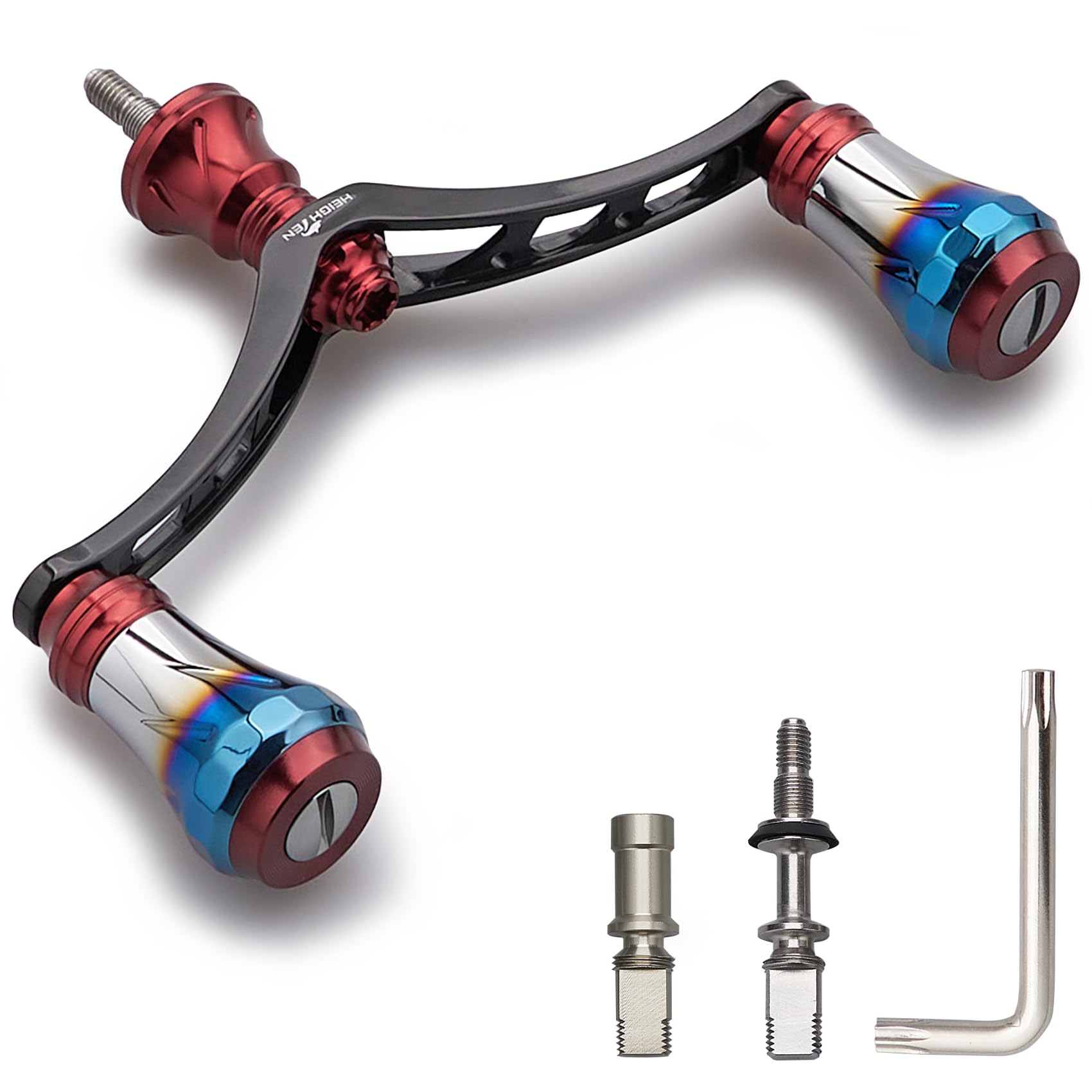 【送料無料】HEIGHTEN V3.0 80/98mm リール ハンドル 航空アルミ製 シマノ ダイワ 通用 スピニングリー..