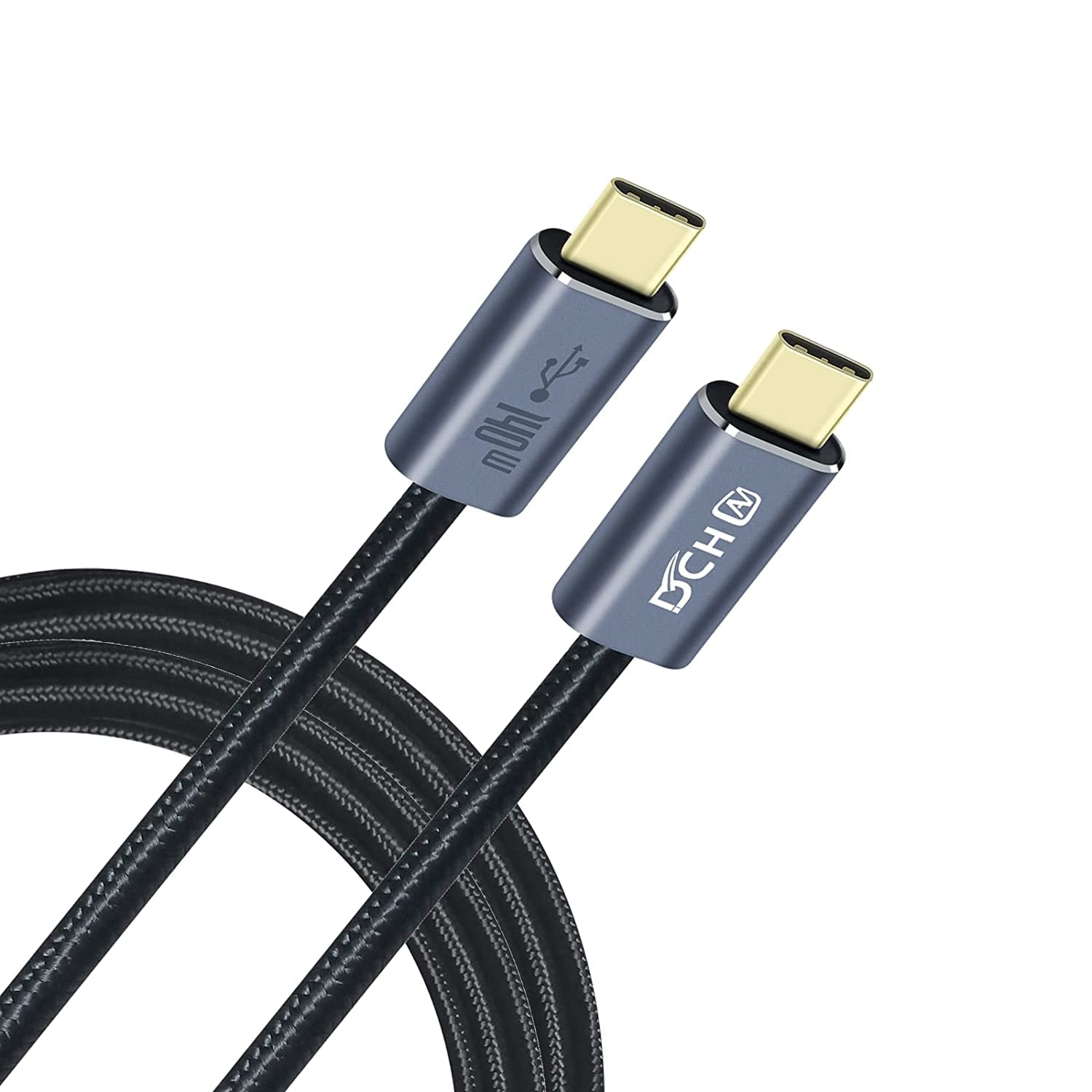 【送料無料】DCHAV 140W USB C ケーブル 2m PD対応 超急速充電 高耐久 ナイロン 28V 5A USB C to USB C ケーブル MacBook Pro/Air Matebook タブレット ラップトップ ノートPC iPad Pro スマホ Galaxy などType-C機種対応