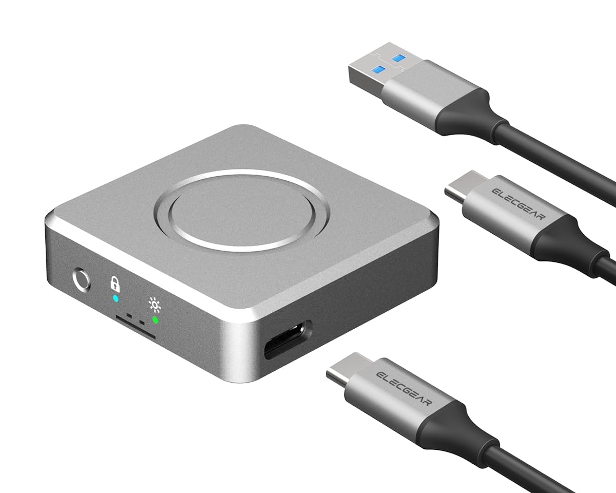 【送料無料】ElecGear Mini 2230 NVMe SSD 外付けケース、ライト プロテクト USB 3.2 外付けハード ド..