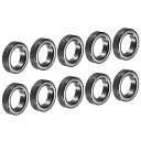 【送料無料】PATIKIL 5mm セラミックガイドリング 10個 釣り竿修理キット 淡水塩水釣り用 ブラック