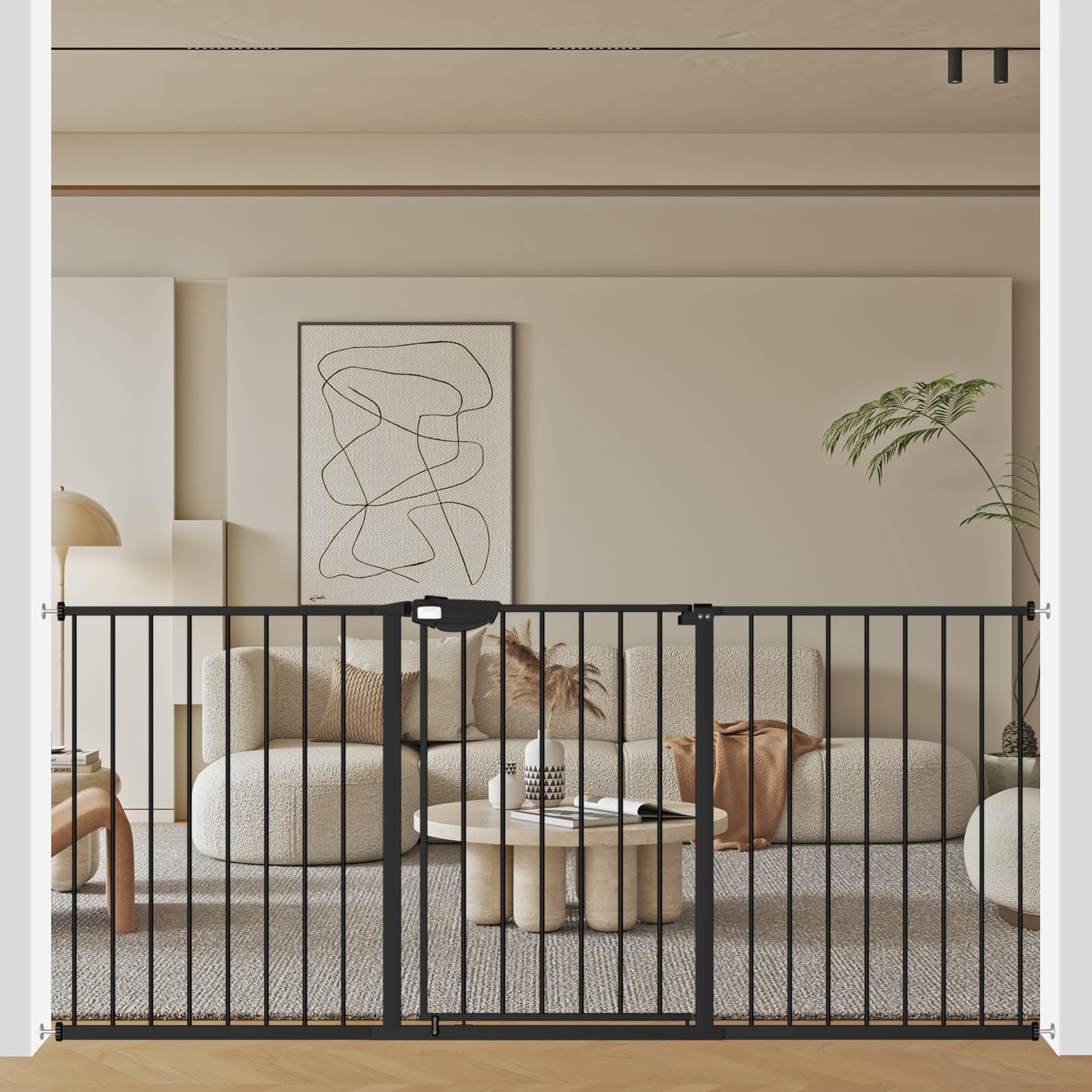 【送料無料】Seogva ベビーゲート 拡張フレーム付き バリアフリー ゲート 高さ78cm 三重ロック 赤ちゃ..