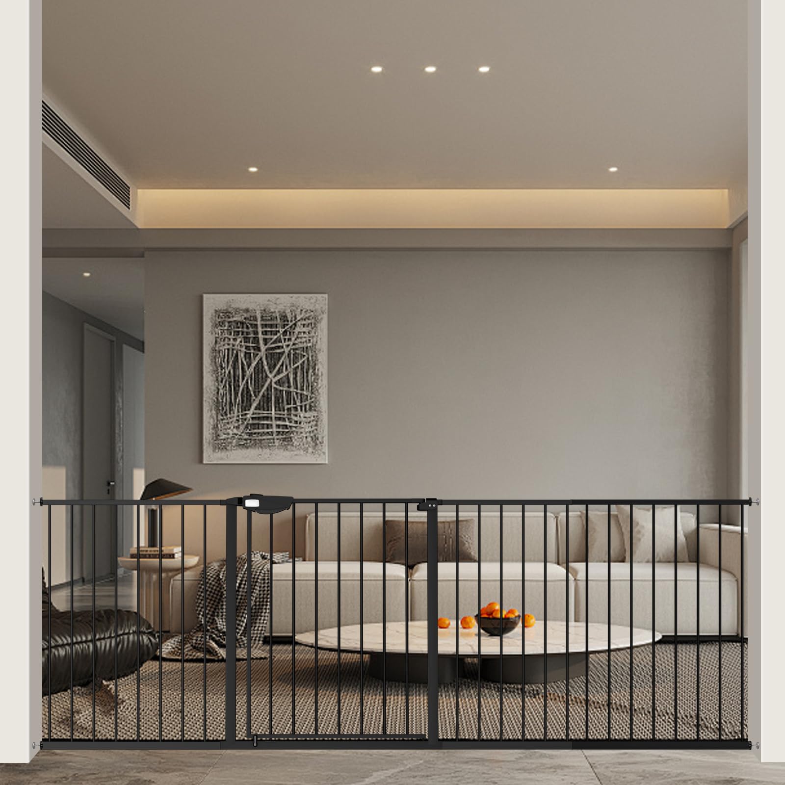 【送料無料】Seogva ベビーゲート 拡張フレーム付き バリアフリー ゲート 高さ78cm 三重ロック 赤ちゃ..