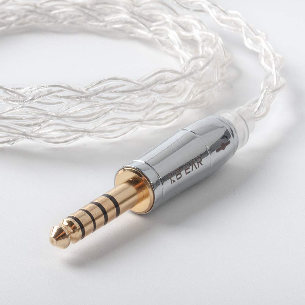 【送料無料】Yinyoo 0.78mm 2pin イヤモニ アップグレードケーブル 4.4mm プラグ KBEAR KBX4904 99.99%純度 純銀4芯 ヘッドフォン 交換用ケーブル 5極 バランス イヤホン リケーブル hi-fiオーディオ イヤフォン ケーブル fh1s/jh3/fd1/ea1/I3PRO/Starsea/Meteor 等に対