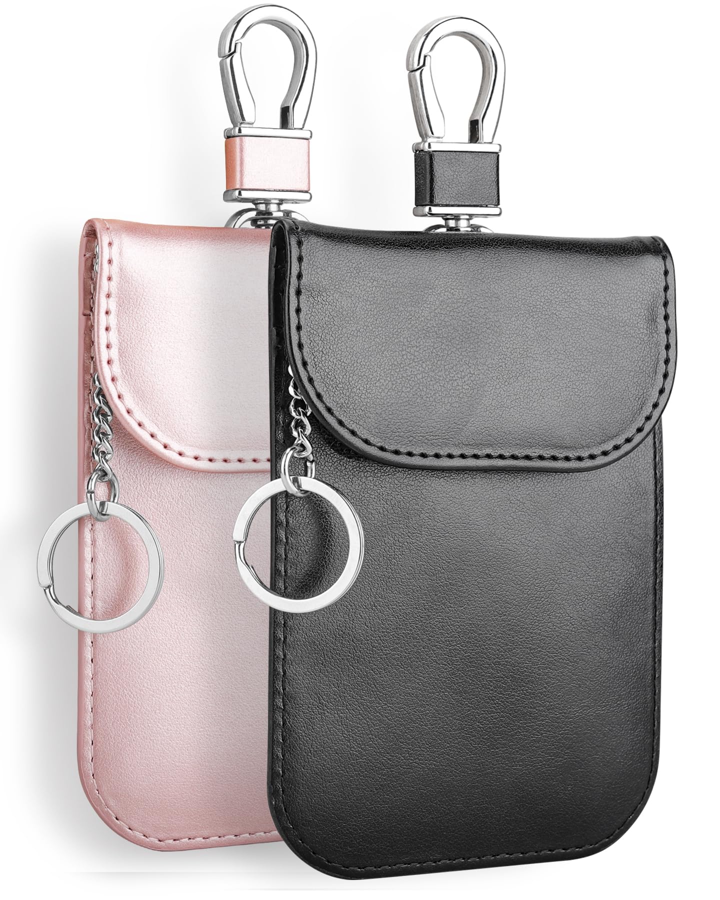 【送料無料】Teskyer 電波遮断ポーチ リレーアタック 高級PUレザー スマートキーケース RFIDブロッキン..