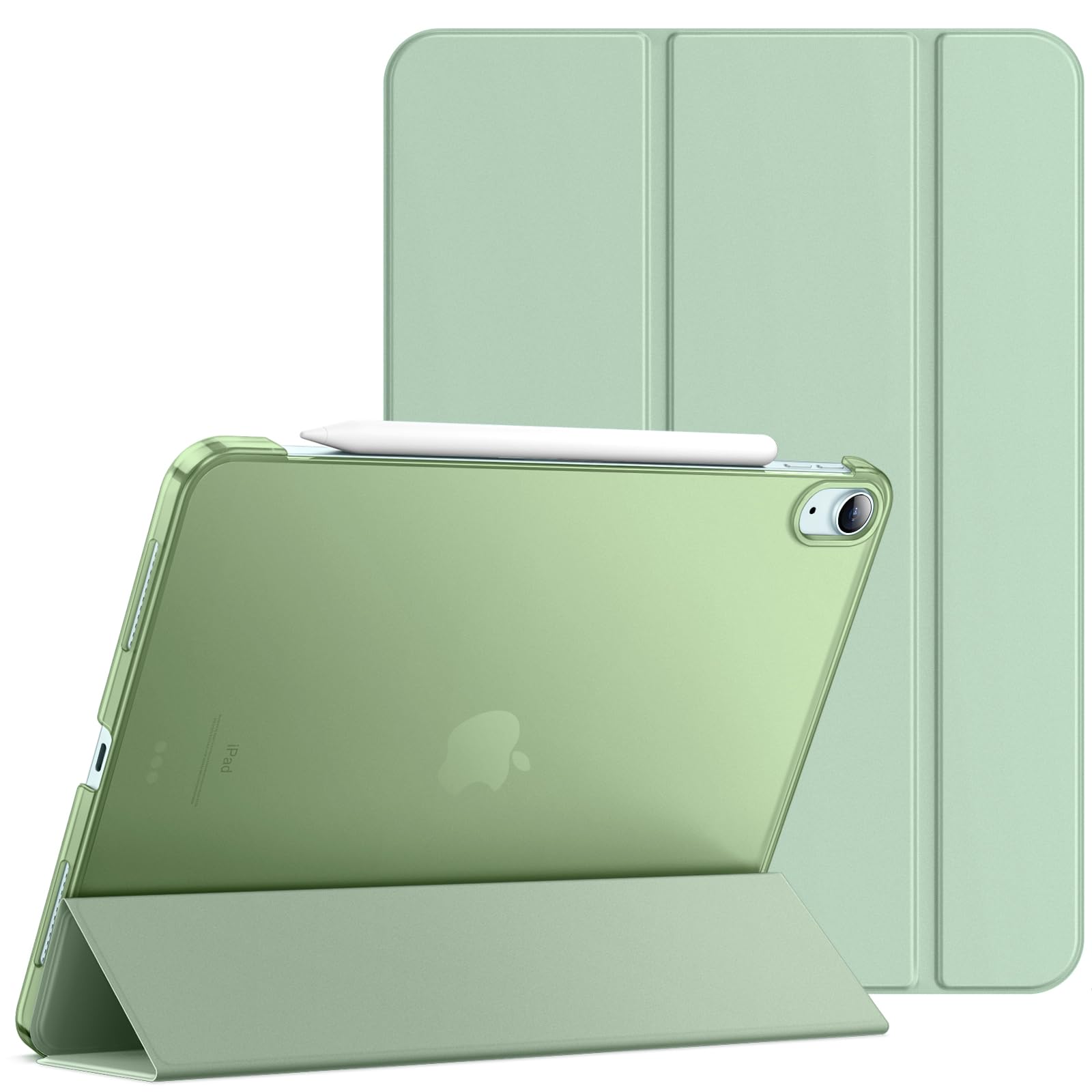 【送料無料】JETech iPad Air 11 インチ M3/M2 (2025/2024), iPadAir5/4 ケース（2022/2020モデル、10.9インチ）スリムスタンドハードバック ウェイクアップ/オートスリープ機能付き タブレットカバー (抹茶グリーン)