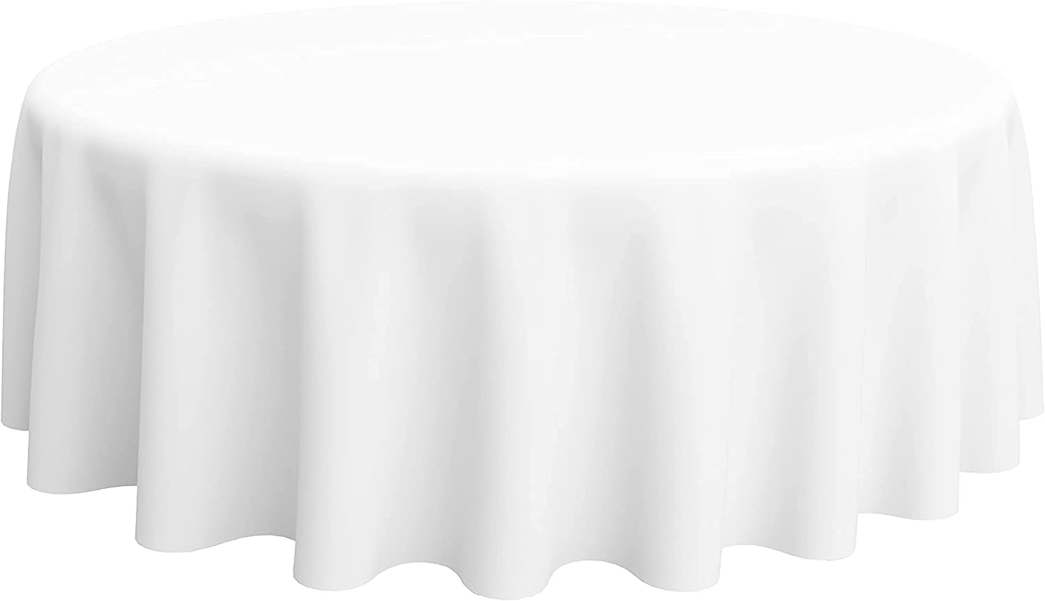 【送料無料】shopdp 白無地 テーブルクロス 食卓カバー 綿100% 長方形 北欧 田園風 (円形直径140cm)