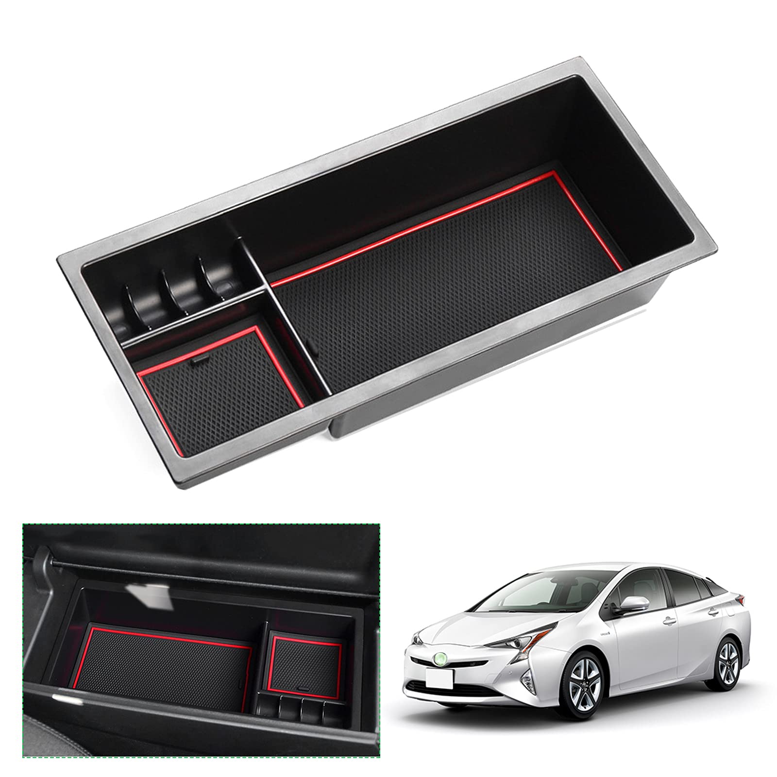 【送料無料】【GAFAT】 トヨタ プリウス ZVW50 4代目 2015年~2023年 専用 プリウス50系 センターコンソールボックス 車用収納ボックス プリウス50 収納ボックス 外付コンソールボックス 内装パーツ アームレストボックス ドレスアップ ABS材質製 小物入れ 滑り止め