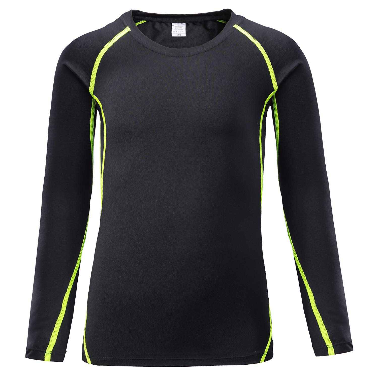 【送料無料】[Sillictor] スポーツインナー キッズ コンプレッションウェア スポーツ アンダーシャツ インナーウェア [通気速乾・UVカット] オールシーズン 3273blkgn-140