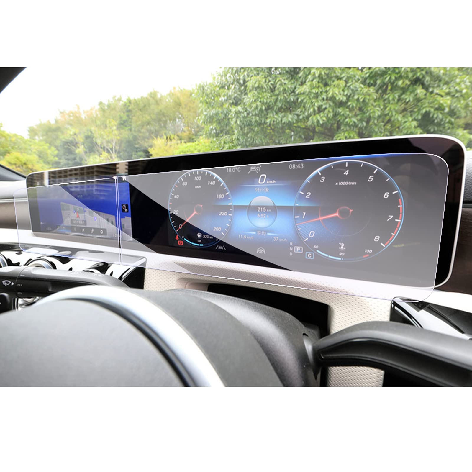 【送料無料】【GAFAT】メルセデス ベンツ Benz EQC GLA 2代目 2019年～現行 10.25インチ 車用液晶保護フィルム ガラスフィルム センターインフォメーションディスプレイ メーター ナビゲーション カーナビ 9H硬度 アンチグレア 透光性 傷防止 汚れ防止 飛散防止 指紋防止