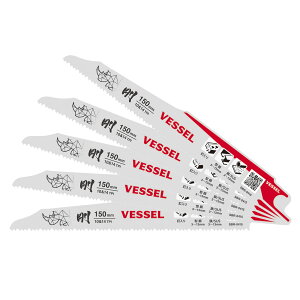 【送料無料】ベッセル(VESSEL) セーバーソーブレード ライノ (ALC解体/解体用) 10&14山 刃厚1.27mm 全長150mm 5枚入 SBR-0415-5