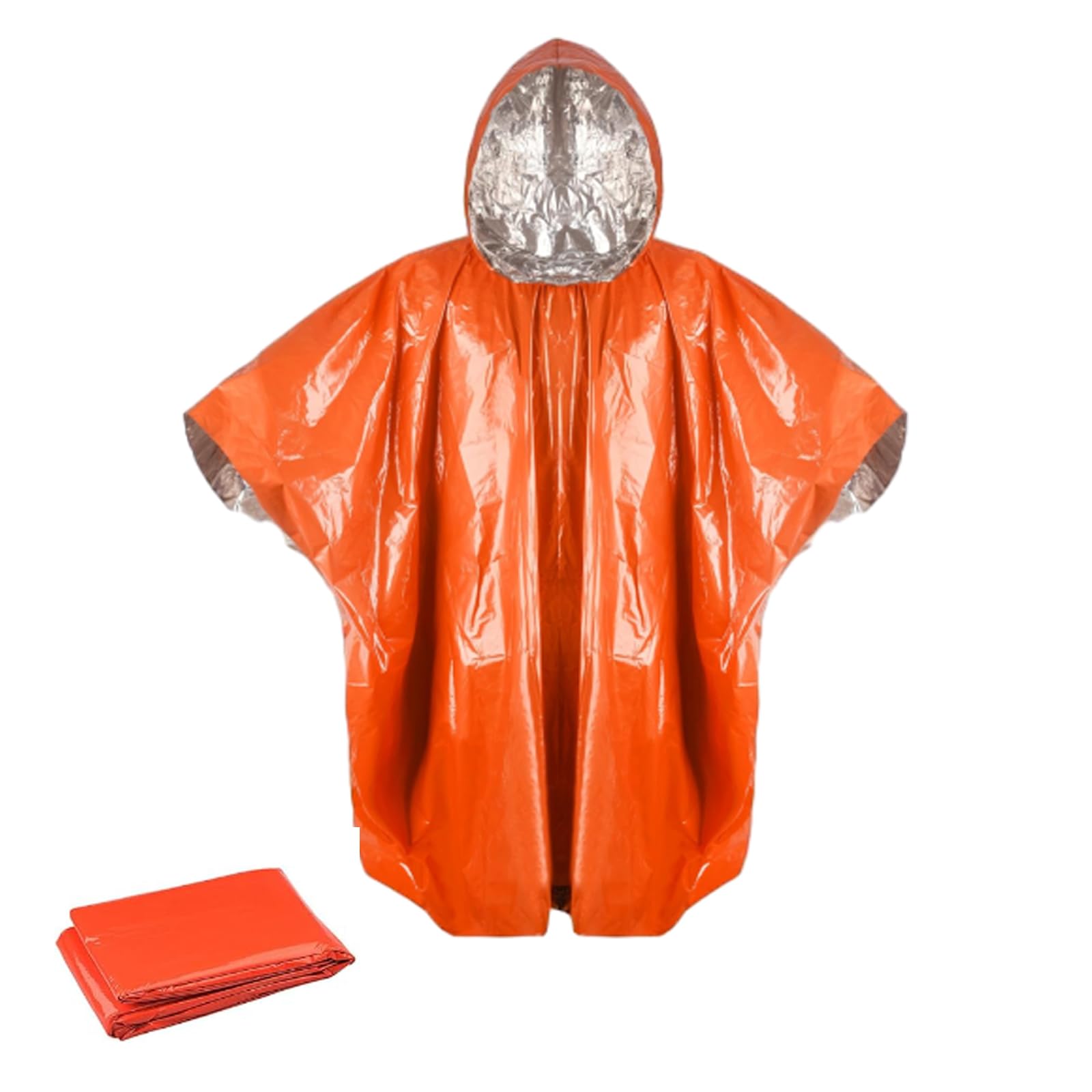 【送料無料】Phyxiul 防災グッズ サバイバルシート 緊急シュラフ アルミ寝袋 防水 防風 防寒 保温 手軽登山 アウトドア 便利なポンチョ 地震用 応急処...