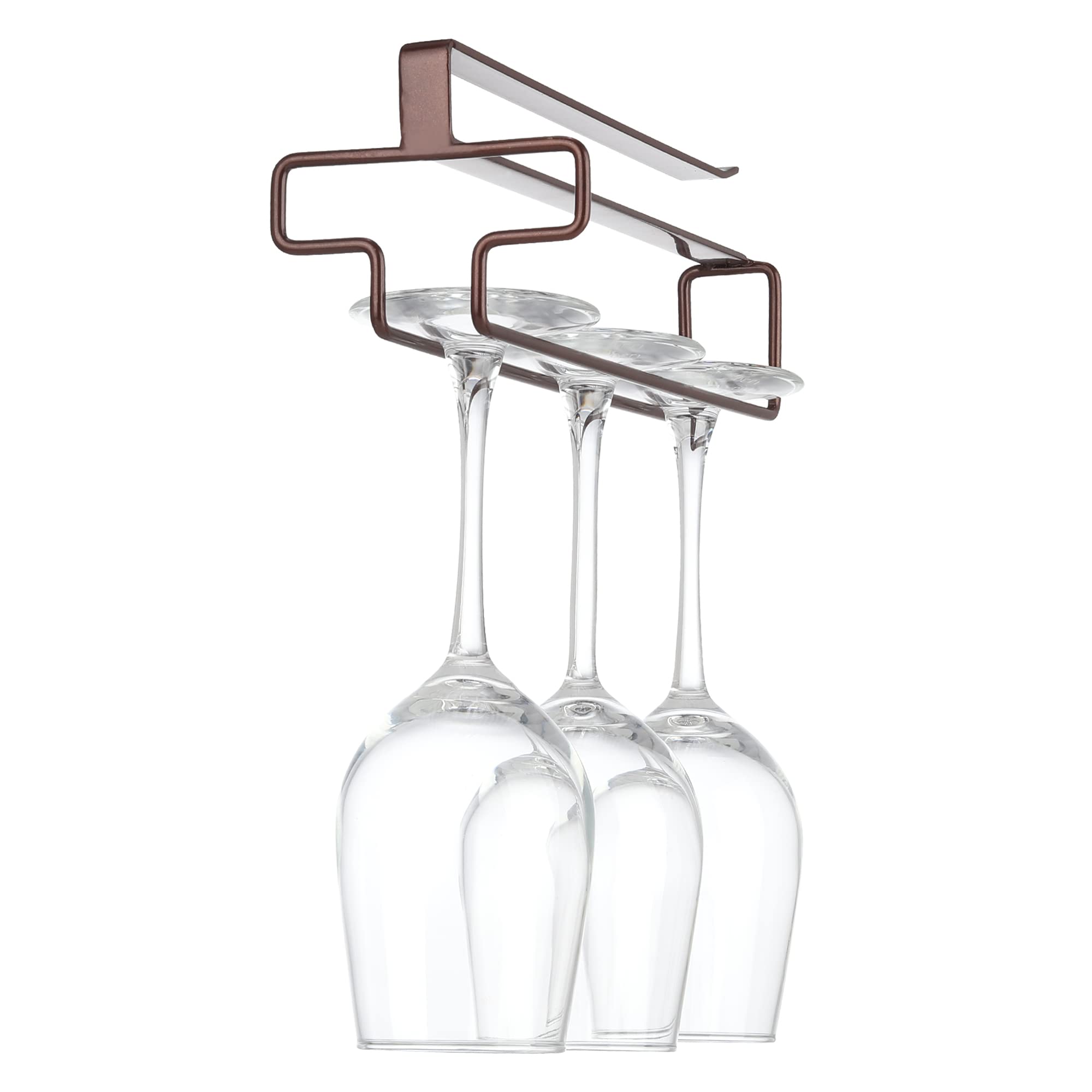【送料無料】FOMANSH ワイングラスホルダー 吊り下げ 穴あけ不要 収納可能 ネジ止め不要 棚厚さ調節可..