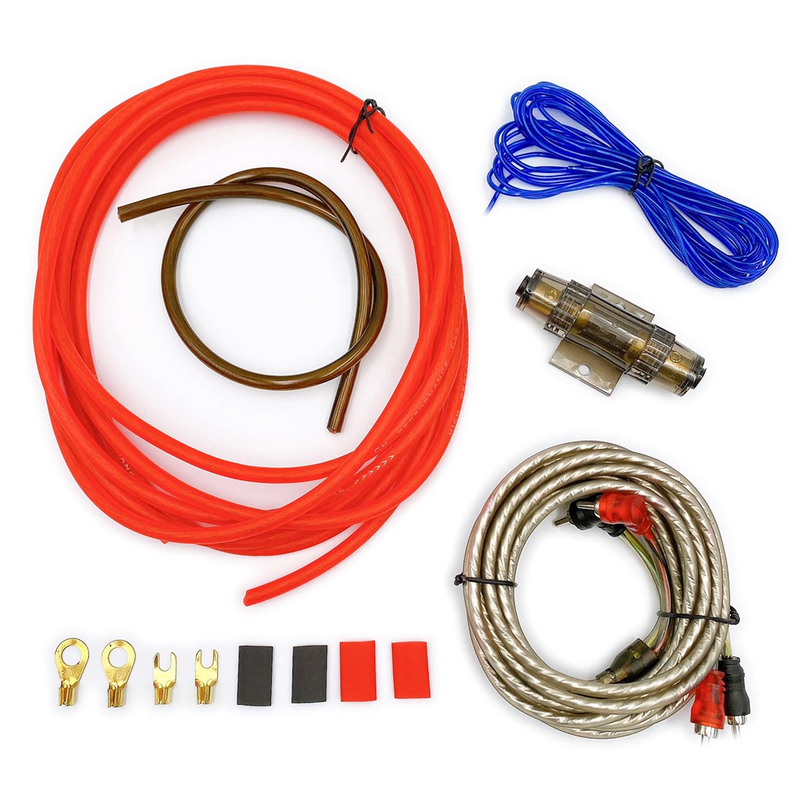 【送料無料】Meliore ワイヤリング キット 8ゲージ パワーアンプ 用 カーオーディオ パワー ...