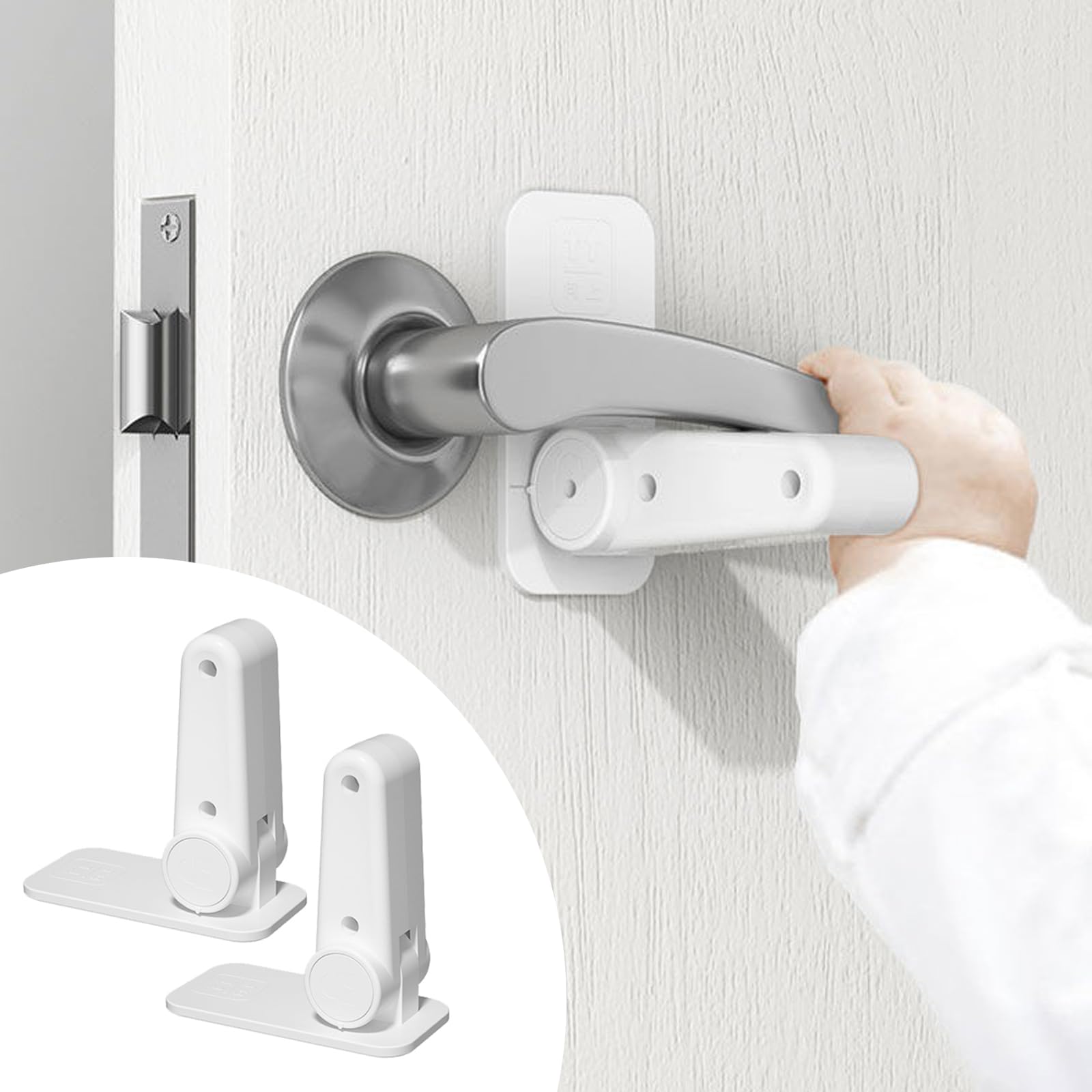 【送料無料】ZEWZE ドアハンドルロック 2個セット チャイルドロック ドアロック ドア開け防止 指はさみ..