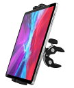【送料無料】EXSHOW 自転車タブレットホルダー 脱落防止バイクタブレットスタンド 振り止めオートバイクランプマウント タブレットホルダーハンドルバーマウント ロードバイクスタンド iPadホルダークロスバイク スクーターなど取り付け 耐久性 自由調節 日本語説明書付