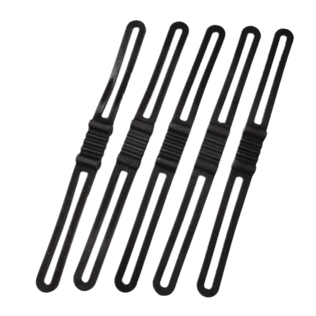 【送料無料】RuiChy 5個 ブラック 自転車 シリコンバンド、弾性 懐中電灯の電話ストラップ 松明 スピーカー マウントホルダー バンデージ、MTB サイクリング 自転車 フラ シュライト ネクタイリボン