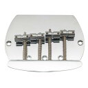 【送料無料】Musiclily Pro 弦ピッチ19mm 4弦ベースブリッジ ミュージックマン用、クローム