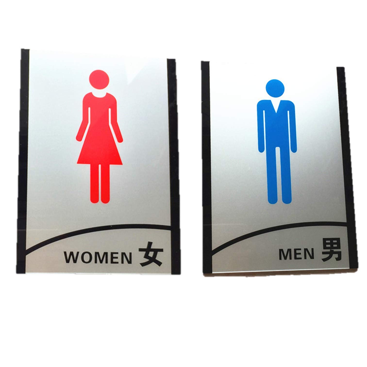 【送料無料】EXDUCT トイレプレート トイレ 案内板 男女 両面テープ サインプレート 看板 ドアプレート トイレプレート トイレ 更衣室 シャワールーム