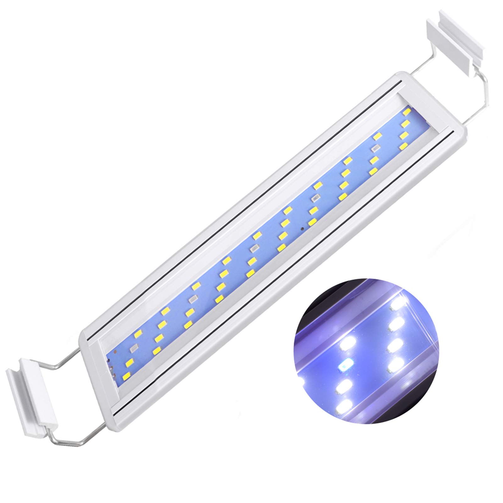 【送料無料】LEDGLE 水槽ライト 8W アクアリウム ライト 30〜40CM水槽対応 40LED(5青35白) LED 魚ライト 水槽照明・水草育成・観賞魚飼育