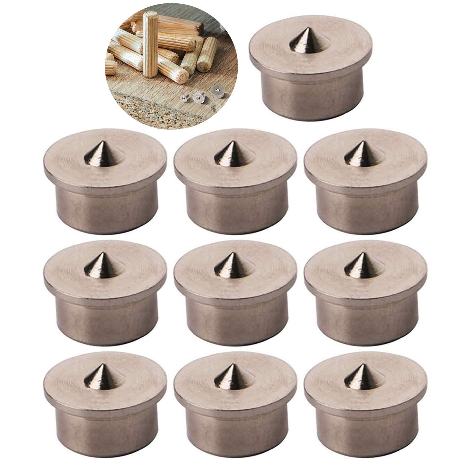 【送料無料】CESFONJER 10mm 個ダボマーカー、木工ダボ、ダボ用マーキングポンチ.ダボ用木工ドリルビッ..