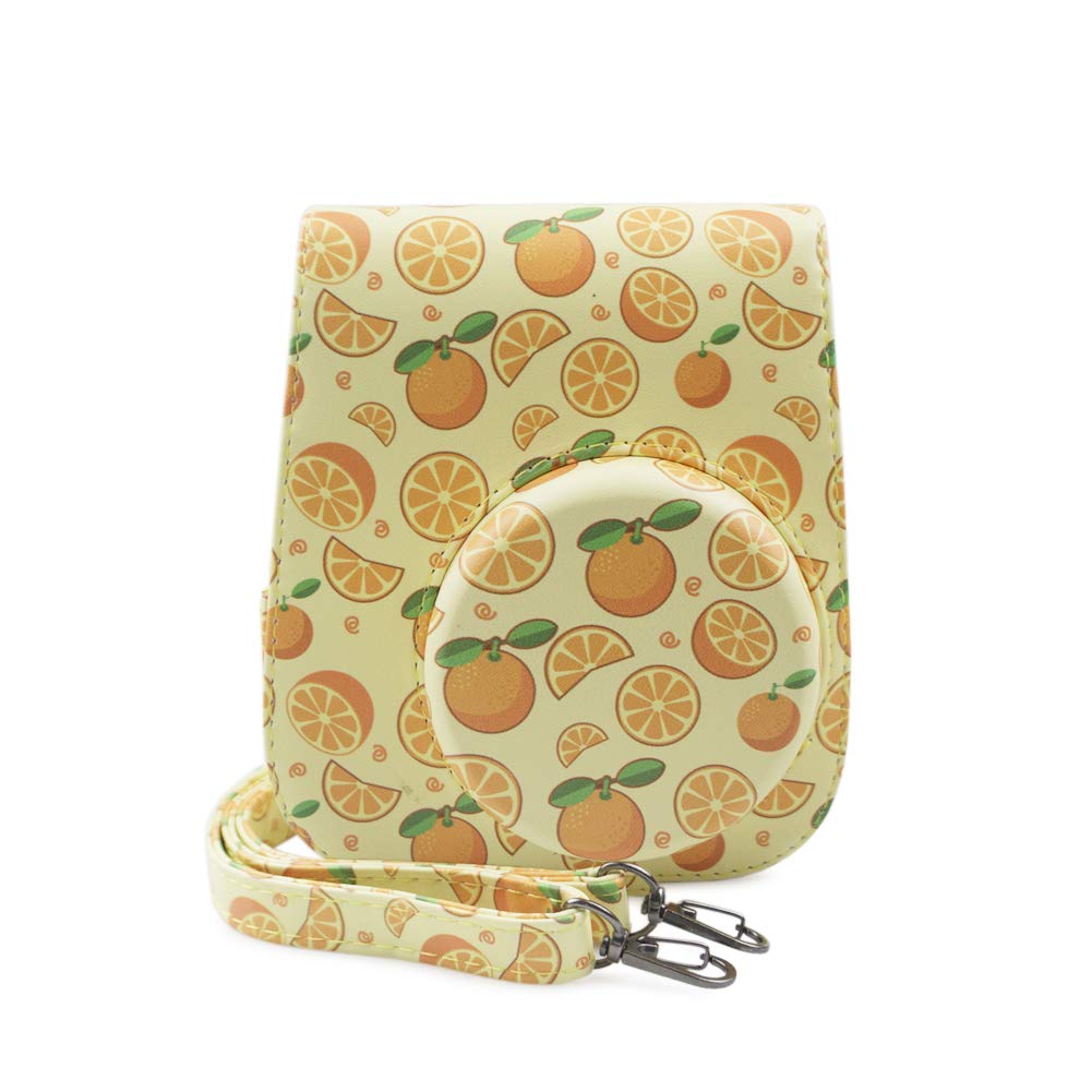 【送料無料】kinokoo ケース, mini11ケース mini11カメラケース 保護ケース ショルダーストラップ付き（オレンジ柄）