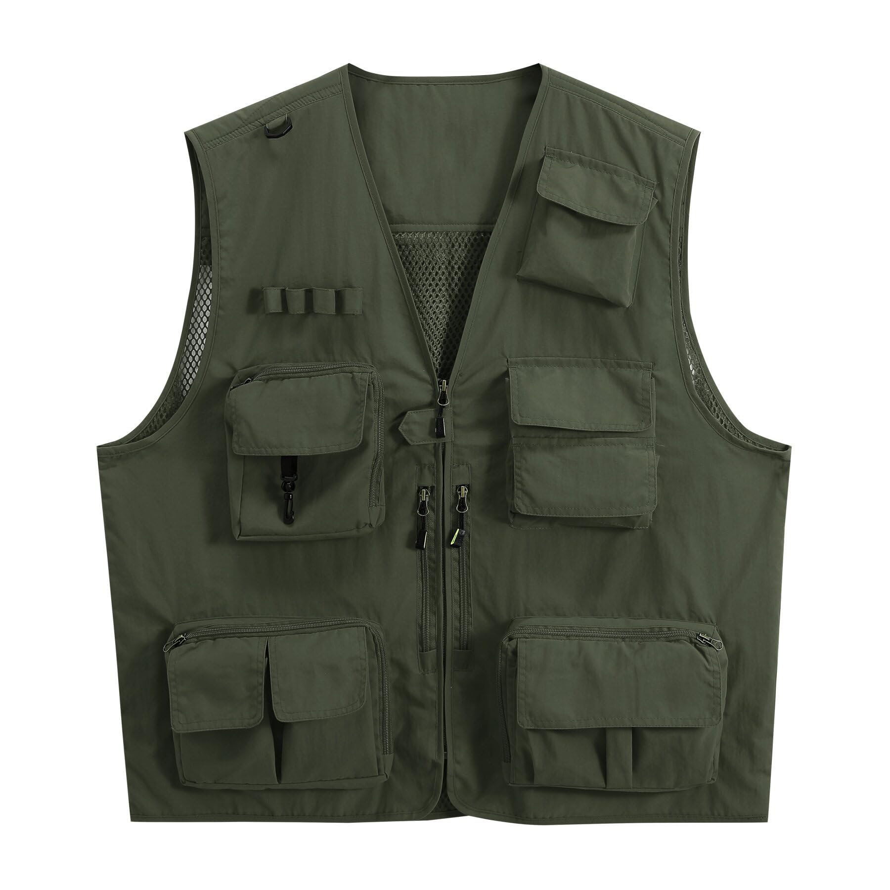 【送料無料】[AOWOFS] メンズ メッシュベスト アウトドアベスト 軽量 通気 速乾 多機能 カメラマンベス..