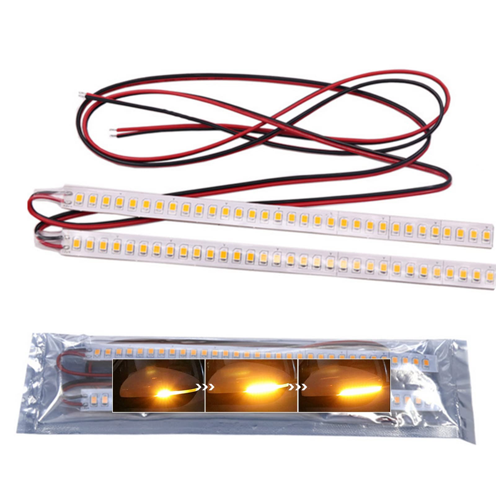 【送料無料】AUTOYUZU シーケンシャル LED 流れるLEDテープ ドアミラーウインカー 車用LED 2835 32連 ..