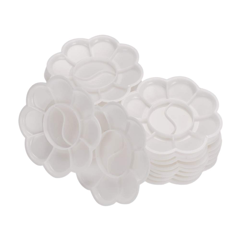 【送料無料】Frcolor 水彩パレット 使い捨て顔料パレット 梅皿 ミニパレット シングルユース プラスチック 着色剤 混合パレット 絵画パレット 20個入